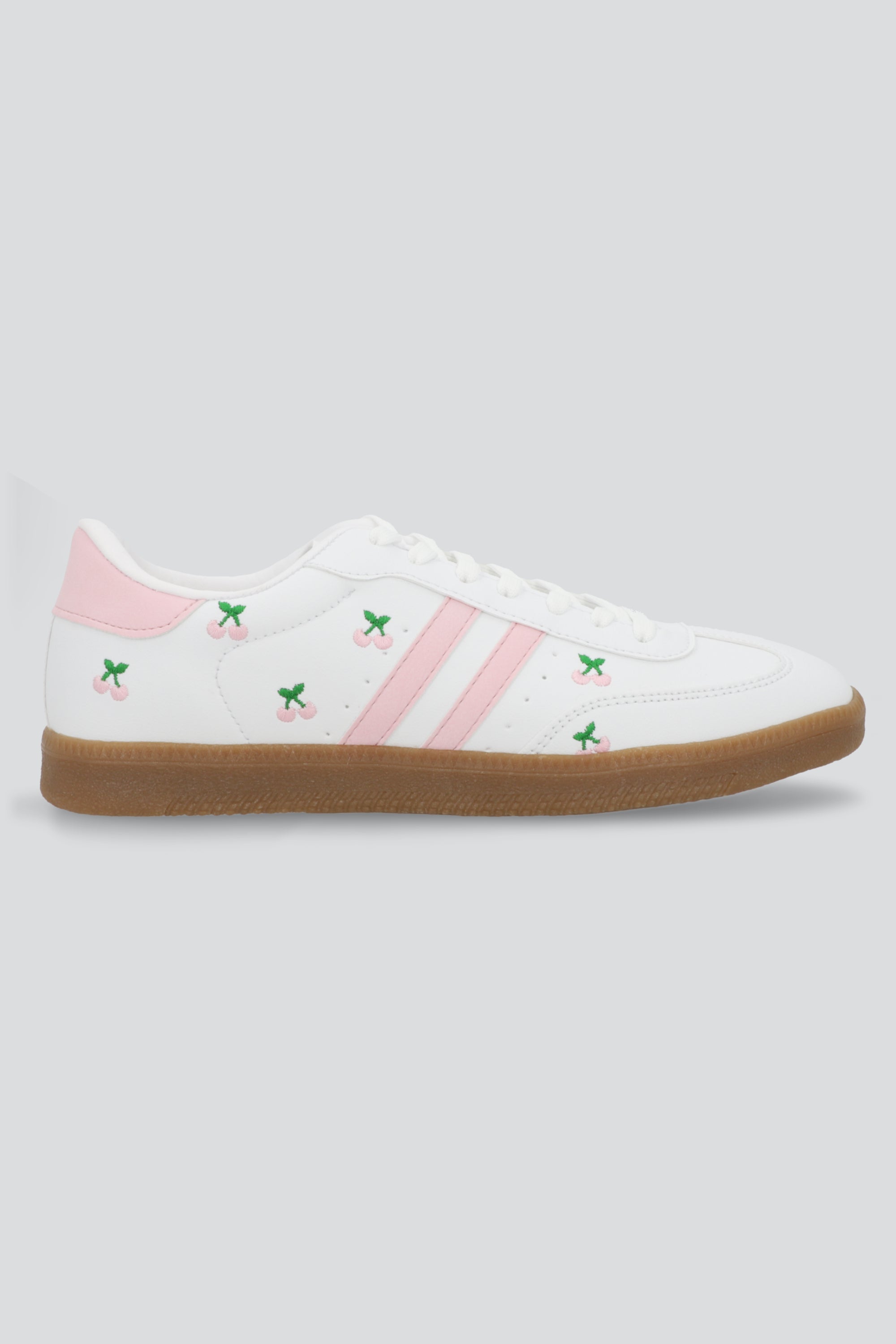 Tenis dos lineas cerezas ROSA