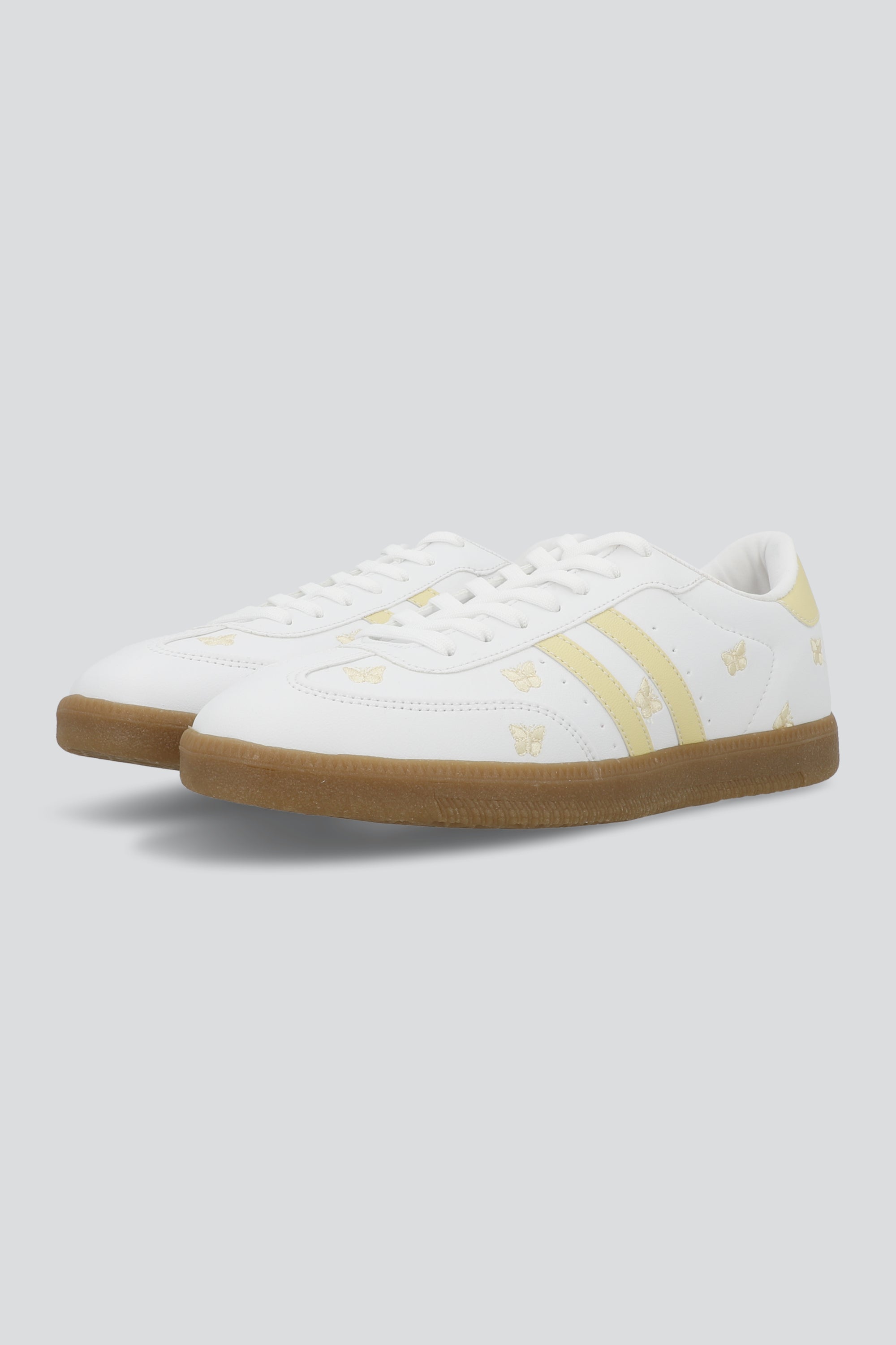 Tenis dos lineas mariposa AMARILLO