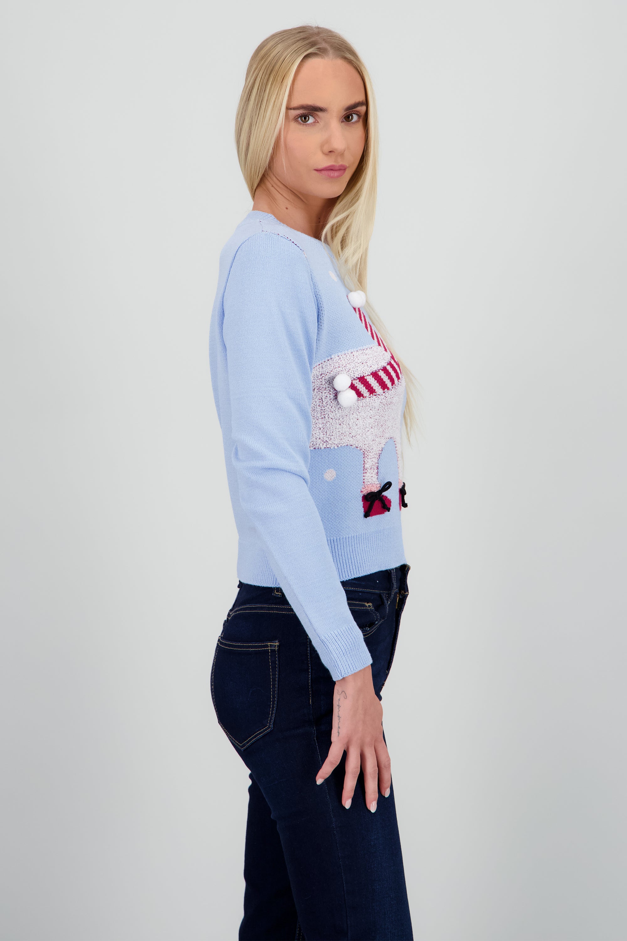 Sueter navideño oso polar AZUL COMBO