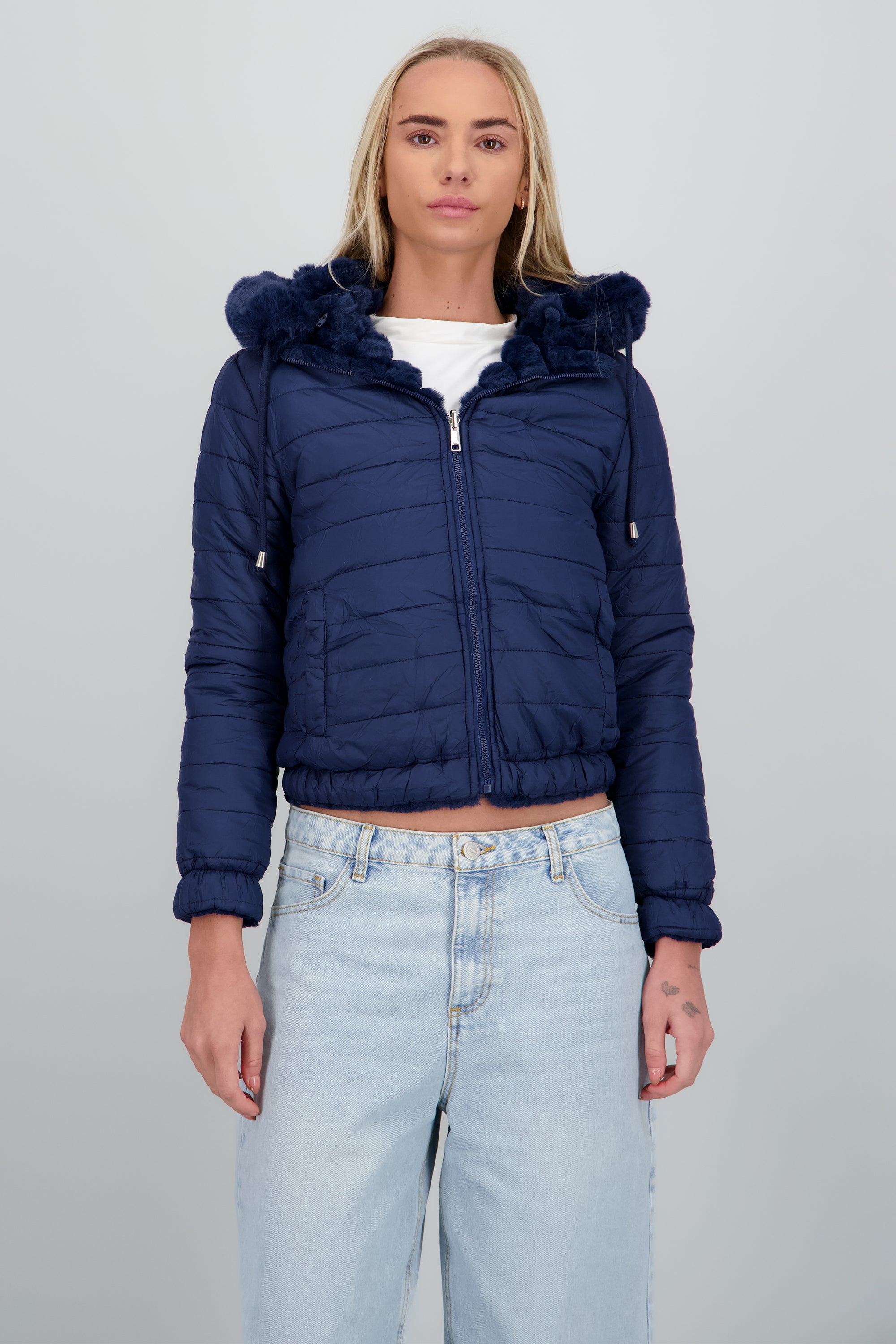 Chamarra peluche doble vista MARINO