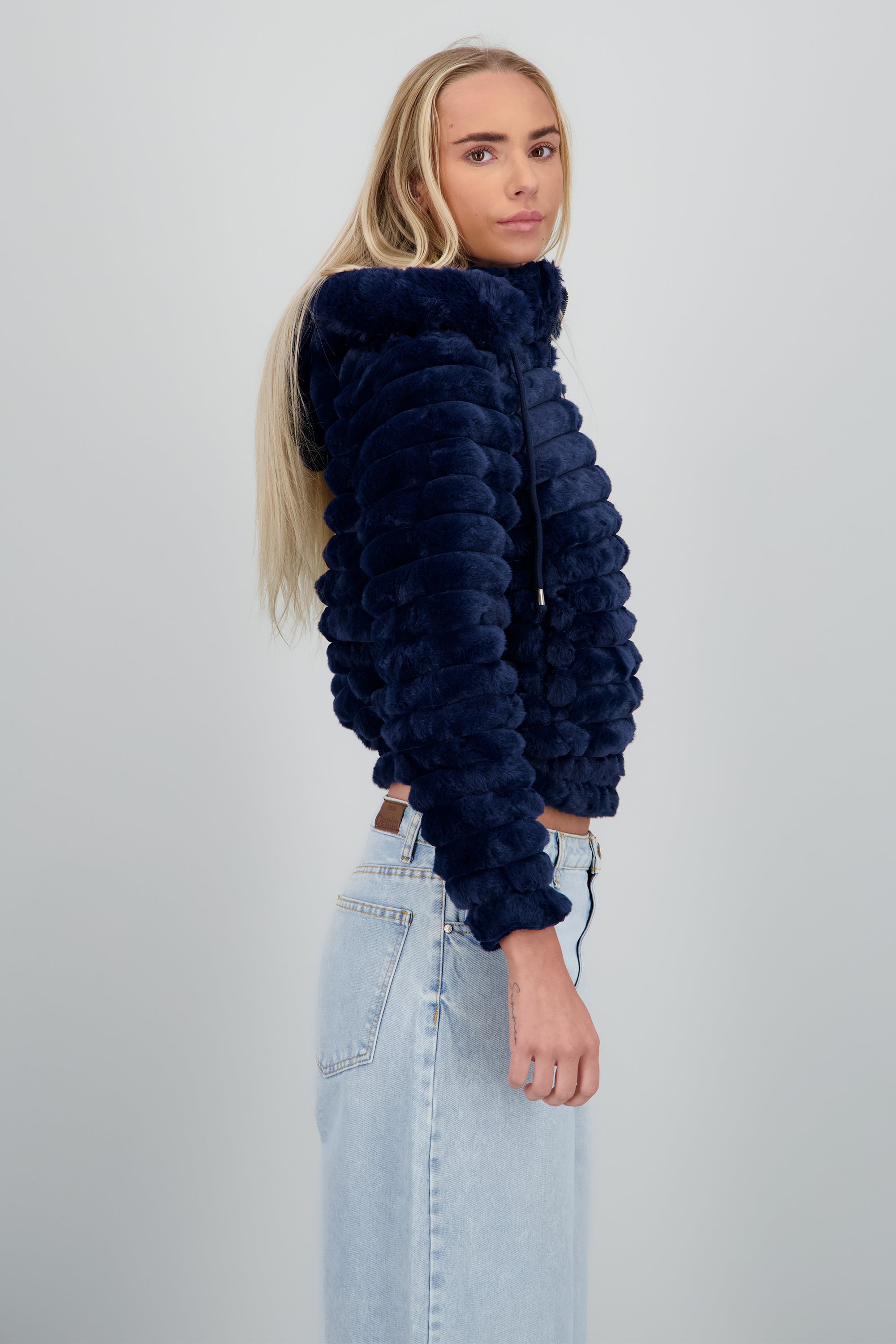 Chamarra peluche doble vista MARINO