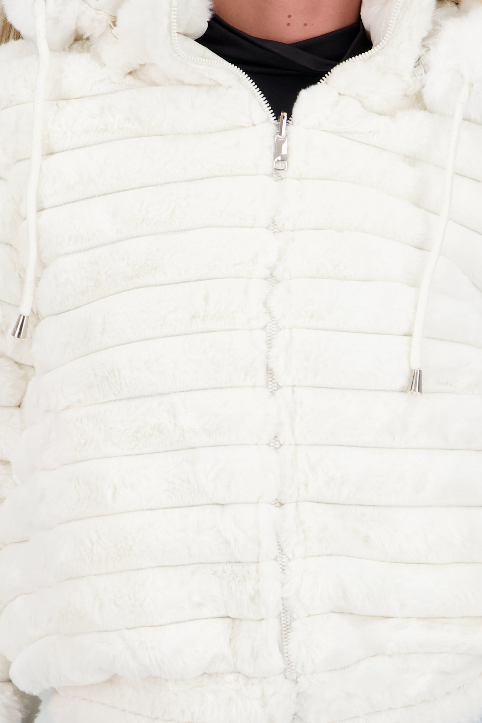 Chamarra peluche doble vista BLANCO