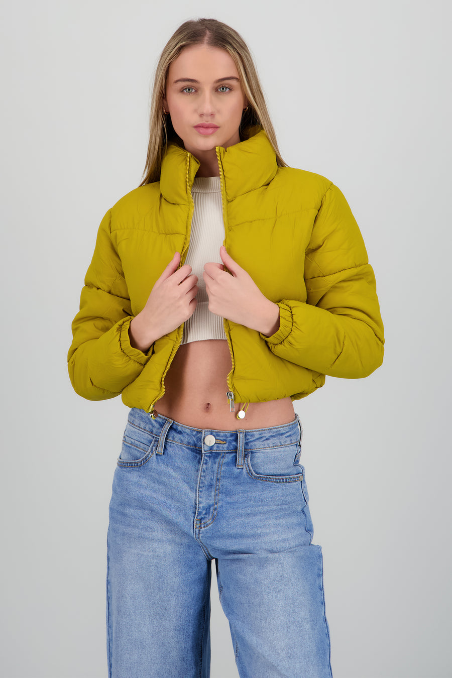 Chamarra puffer crop