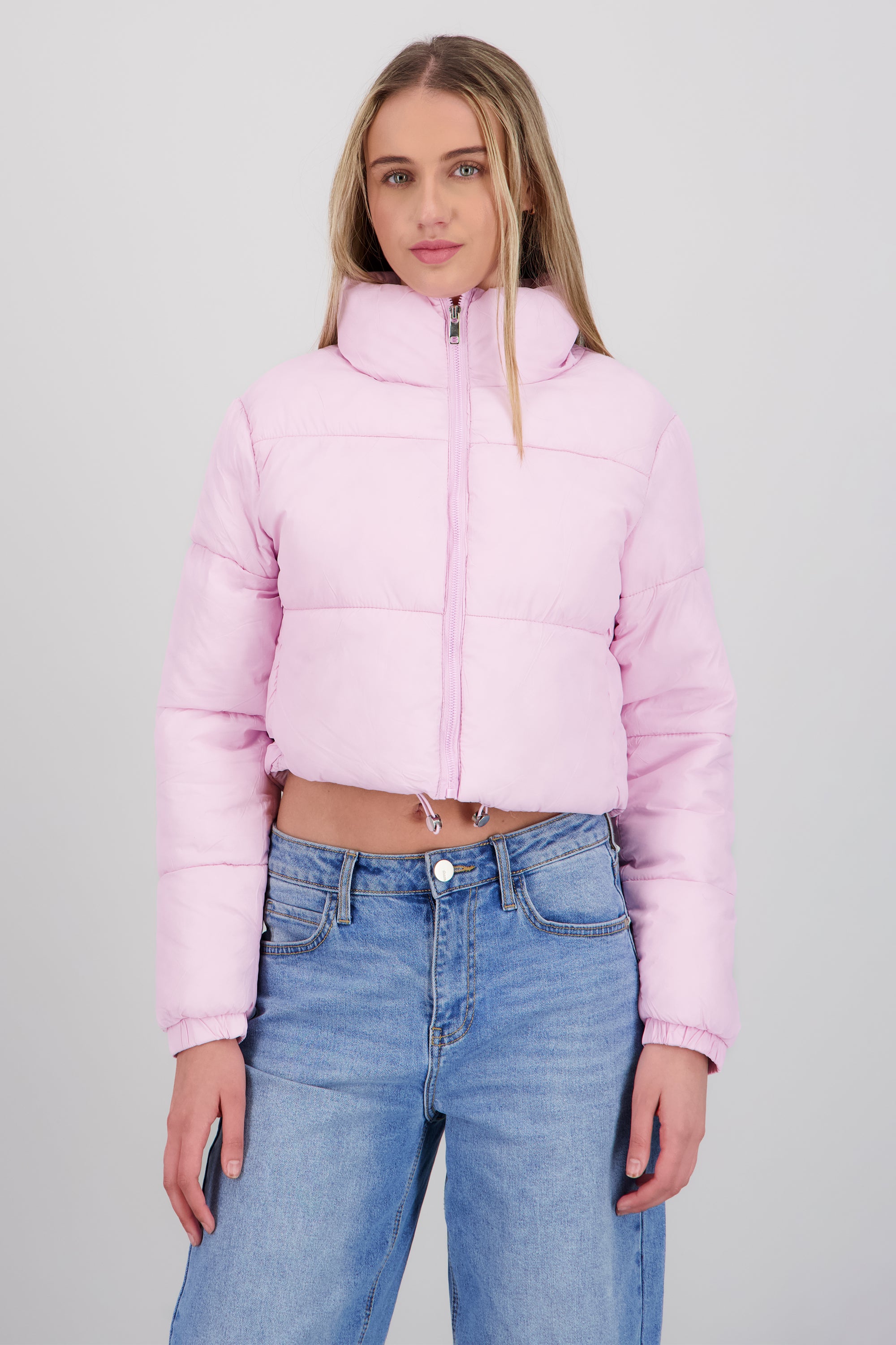 Chamarra puffer crop ROSA