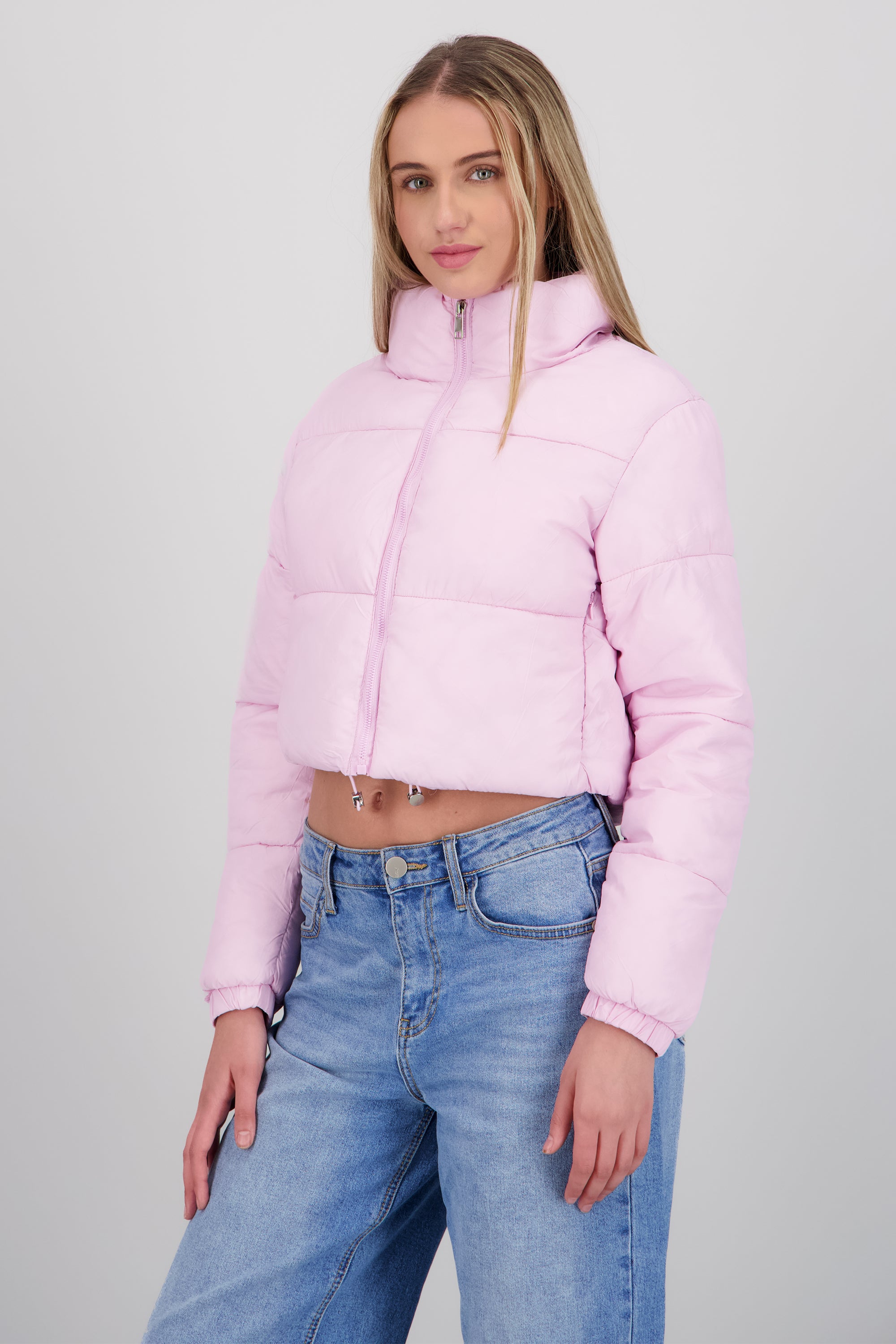 Chamarra puffer crop ROSA