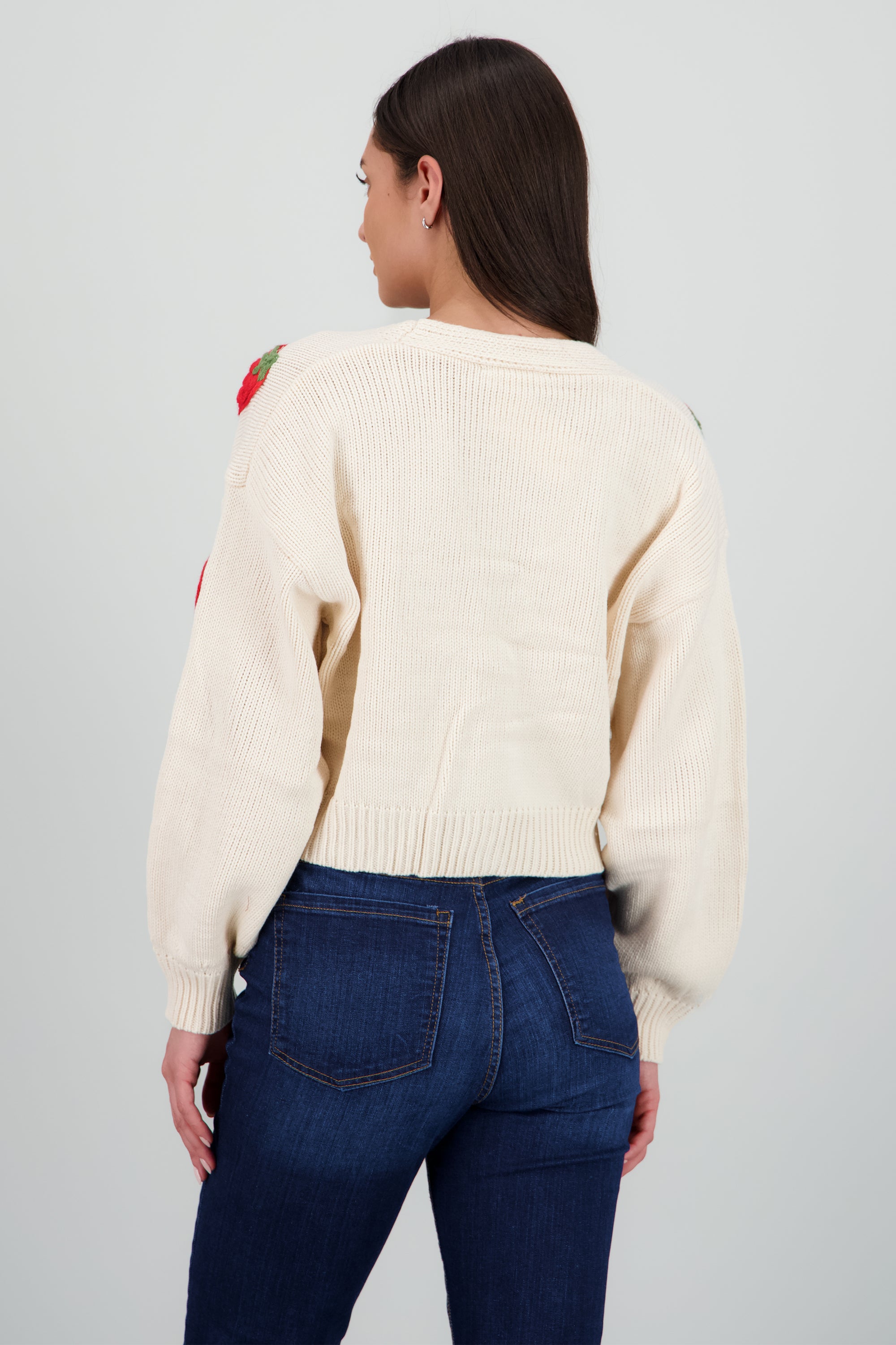 Cardigan fresas 3D CREMA