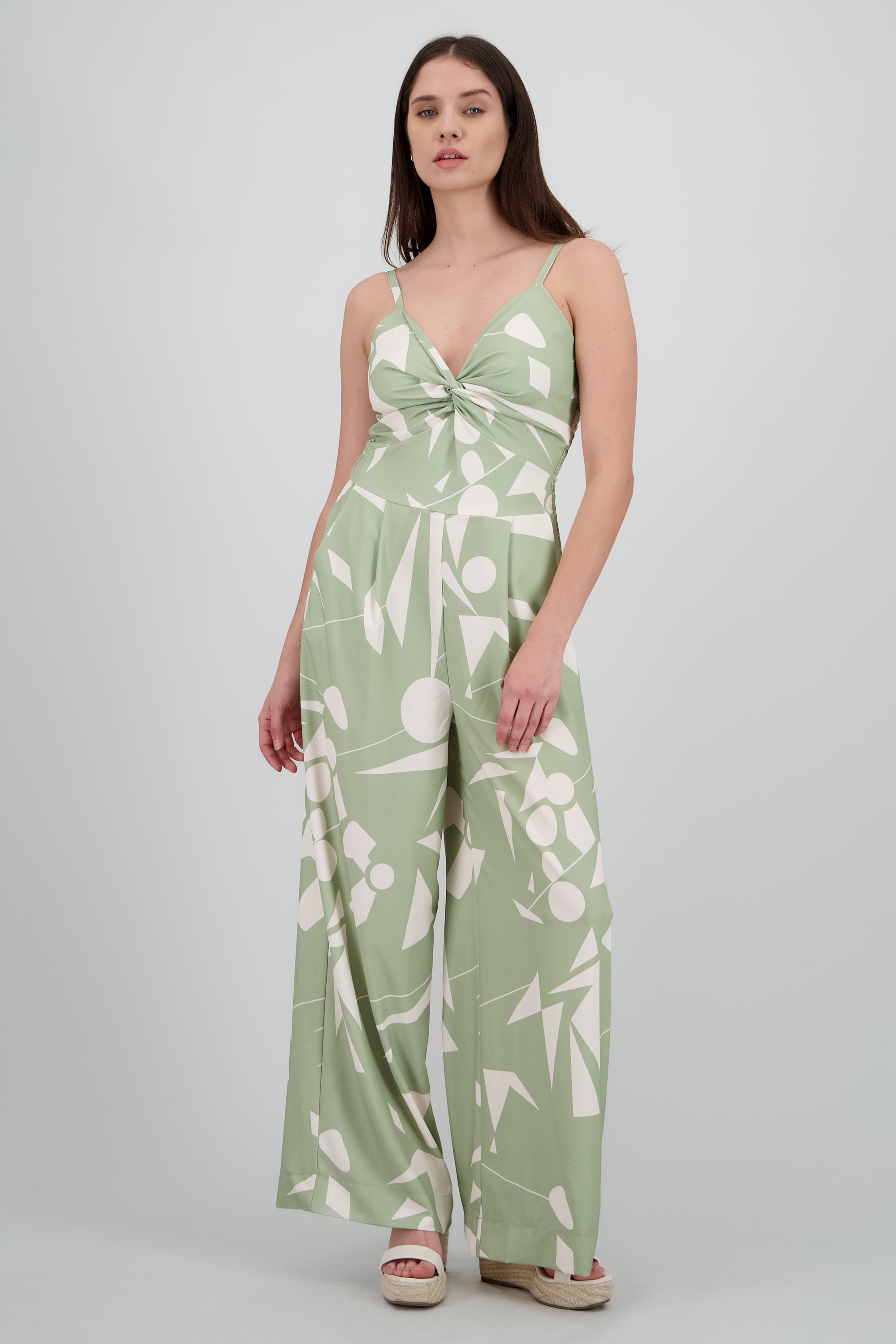 Jumpsuit de tirantes estampado geometrico rayas SAGE