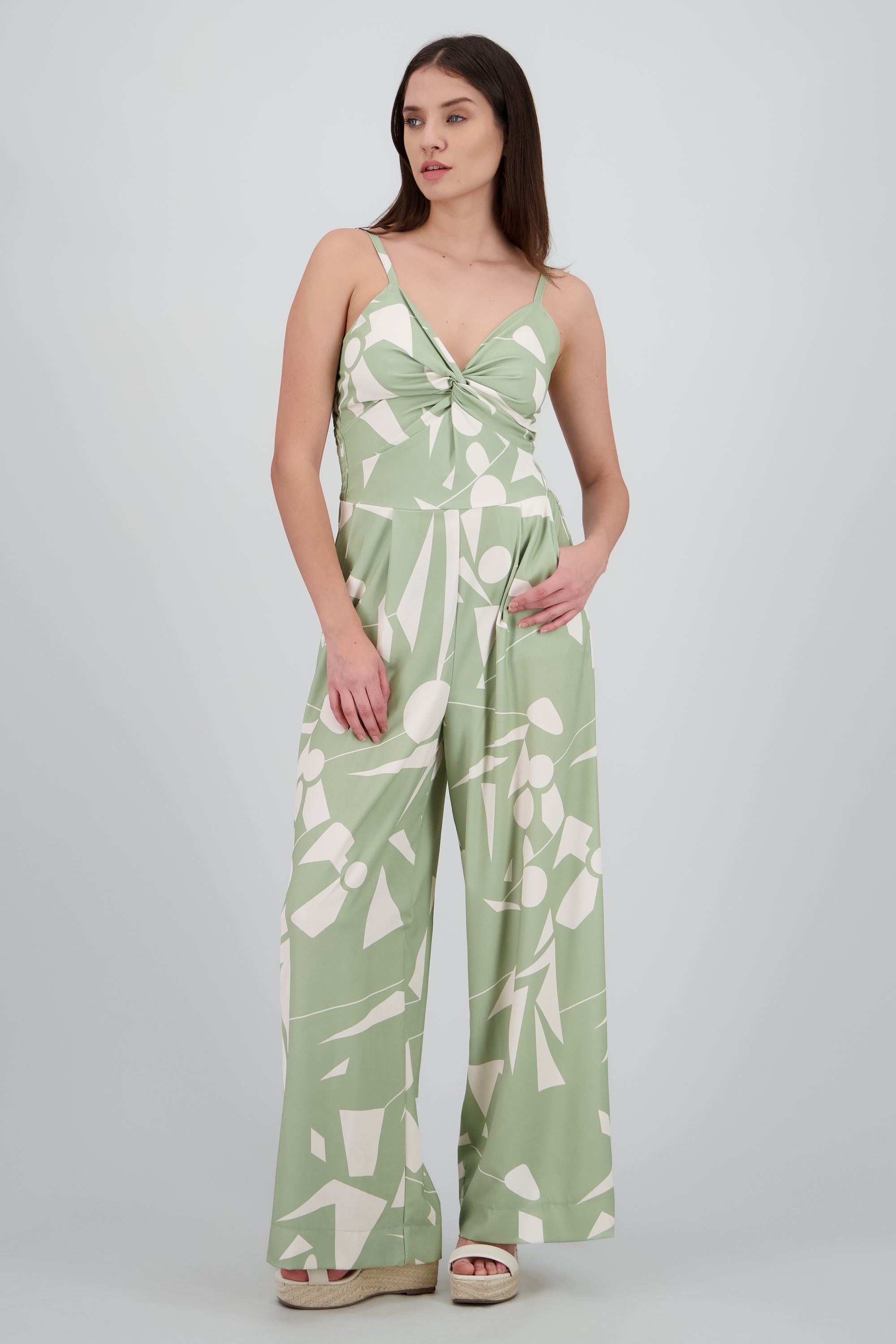 Jumpsuit de tirantes estampado geometrico rayas SAGE