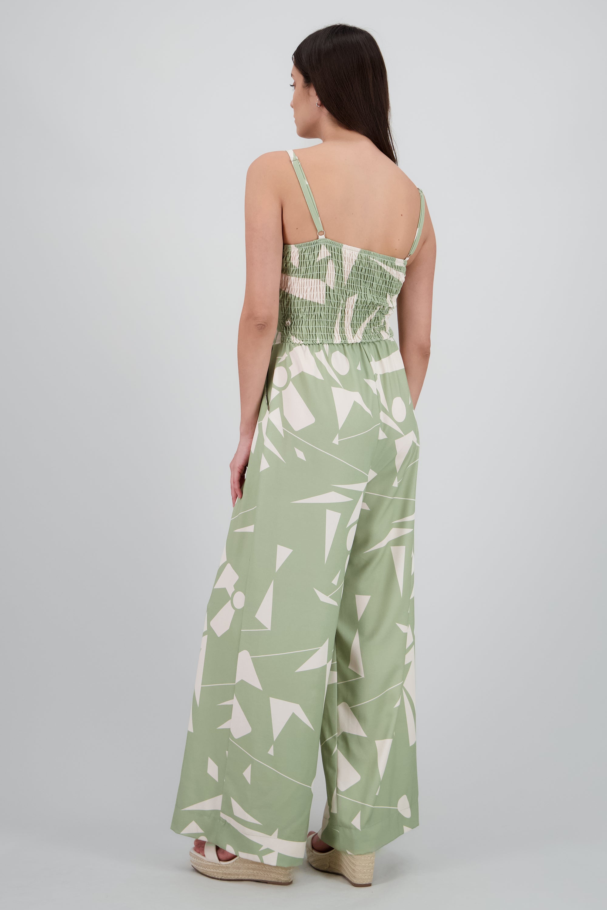 Jumpsuit de tirantes estampado geometrico rayas SAGE