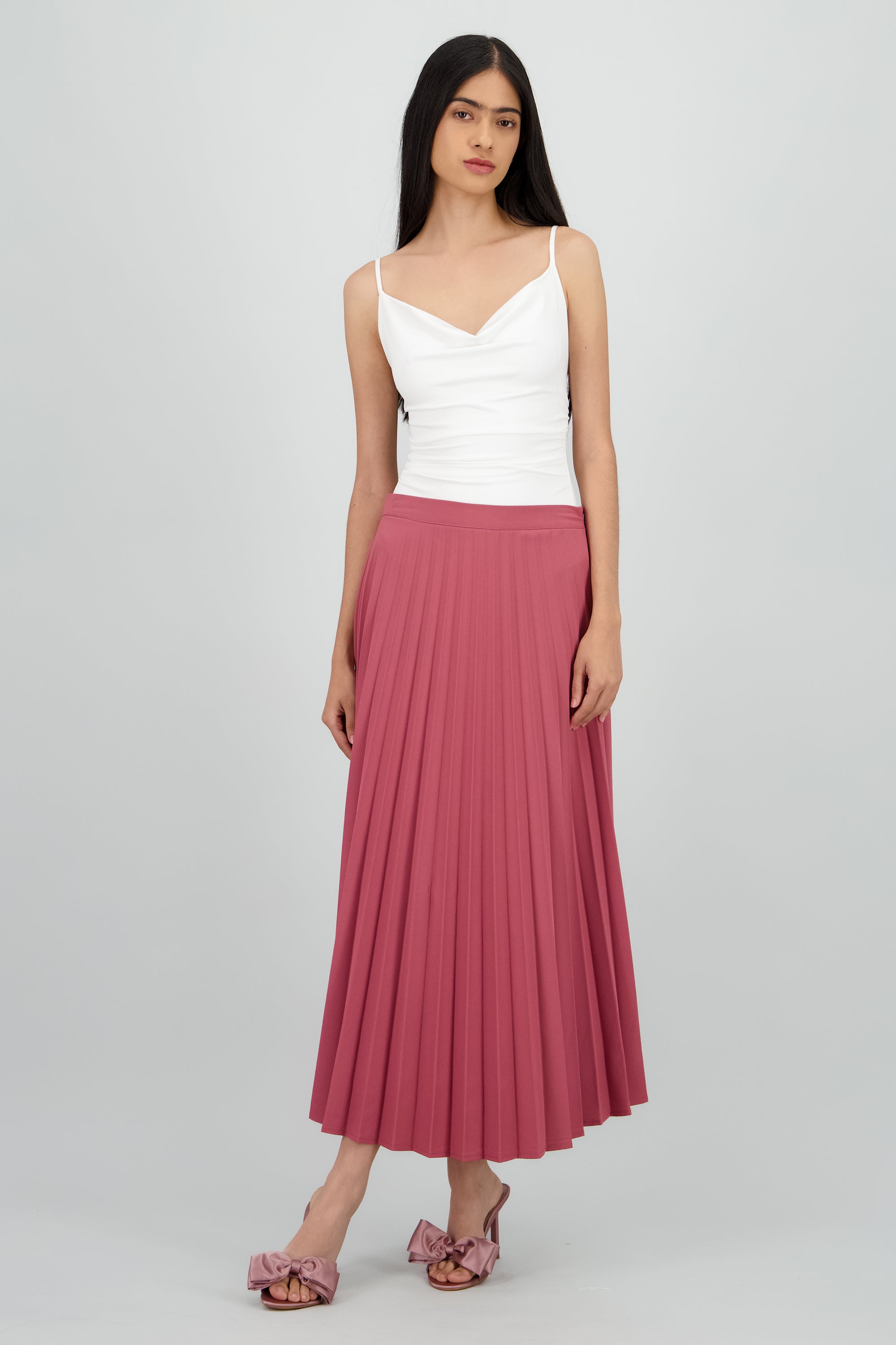 Falda midi plisada MALVA