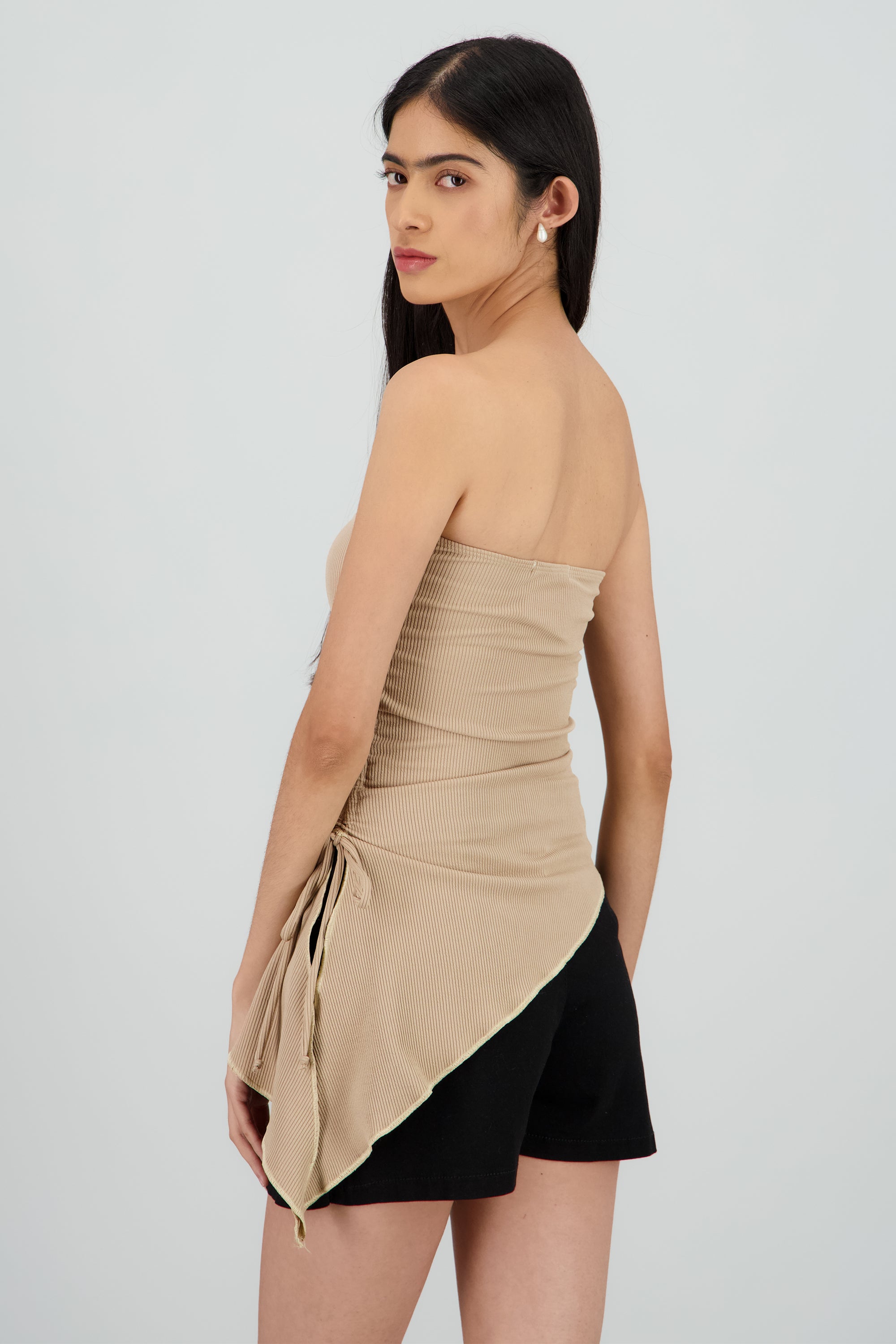 Top asimetrico rib CAMELLO