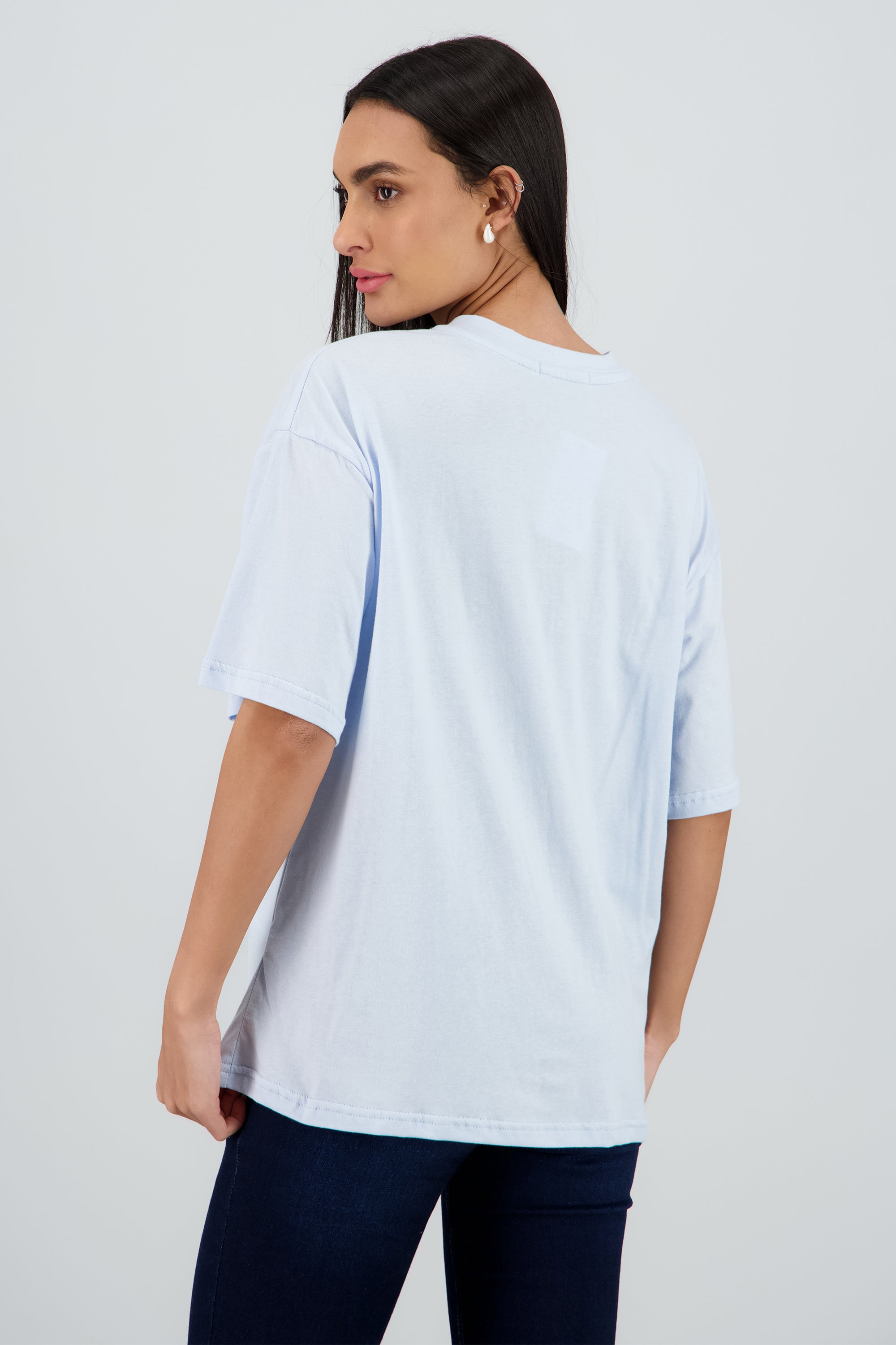 Playera estampado numeros nueva york AZUL PASTEL