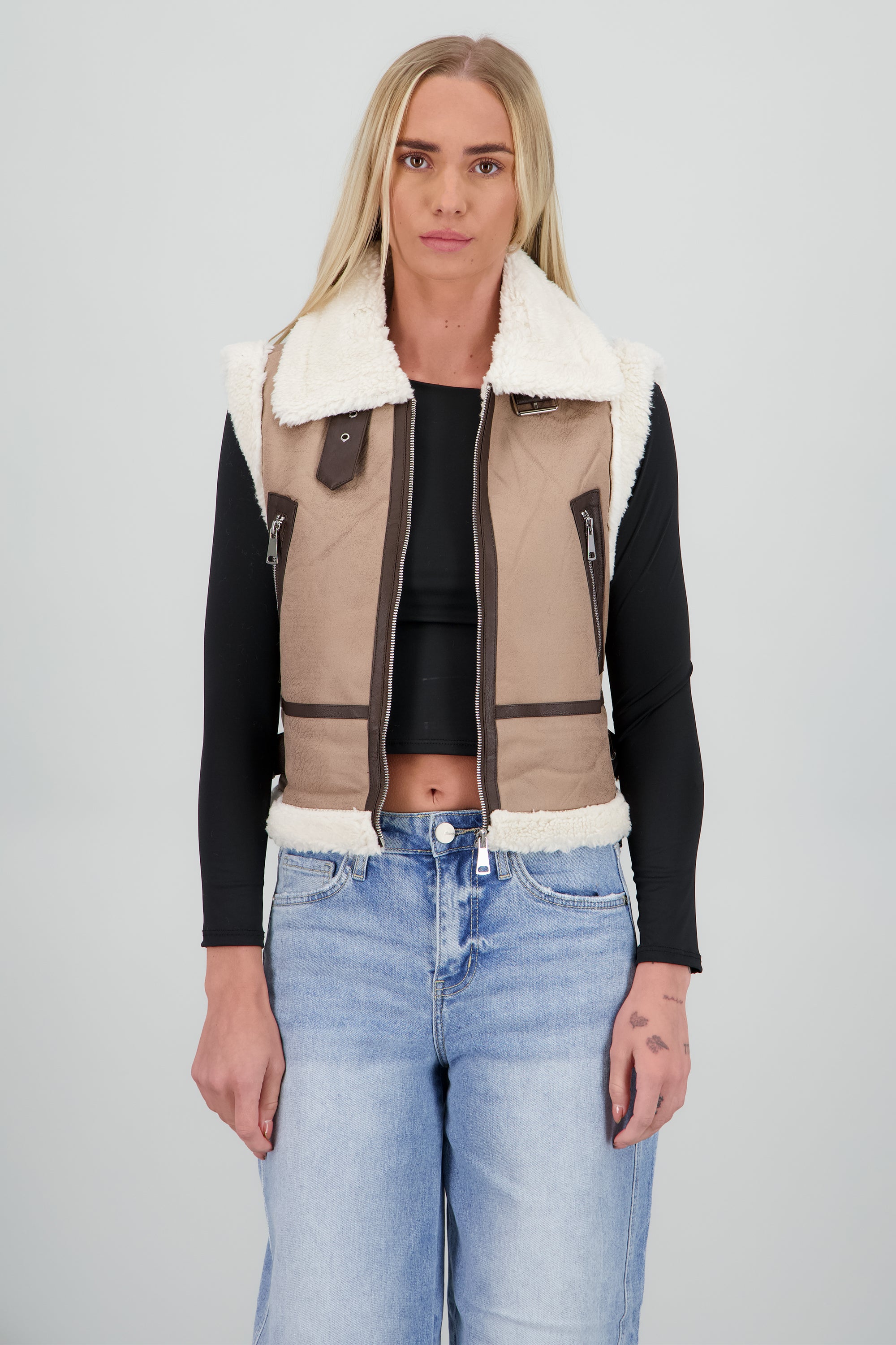 Chaleco det borrego BEIGE