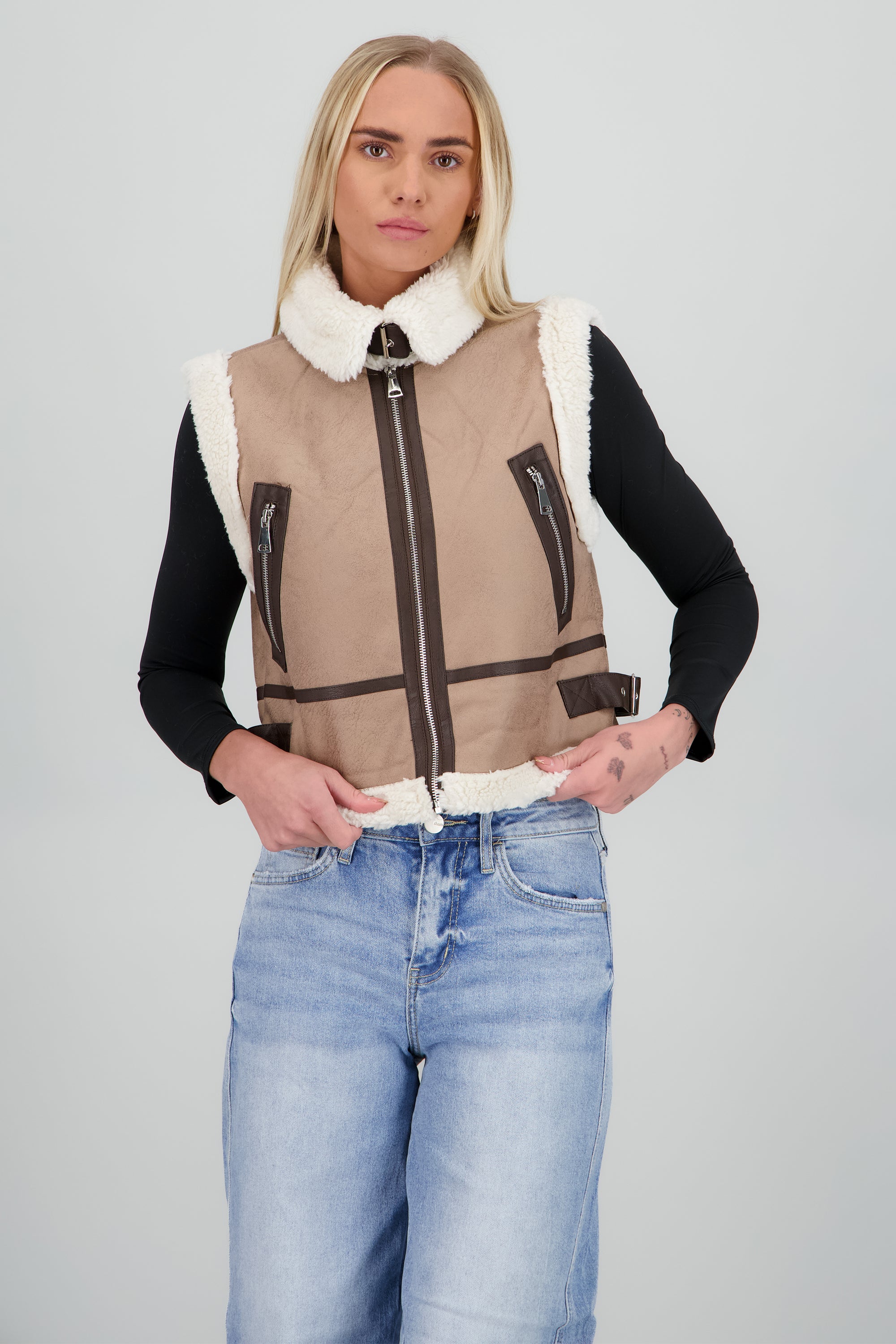 Chaleco det borrego BEIGE