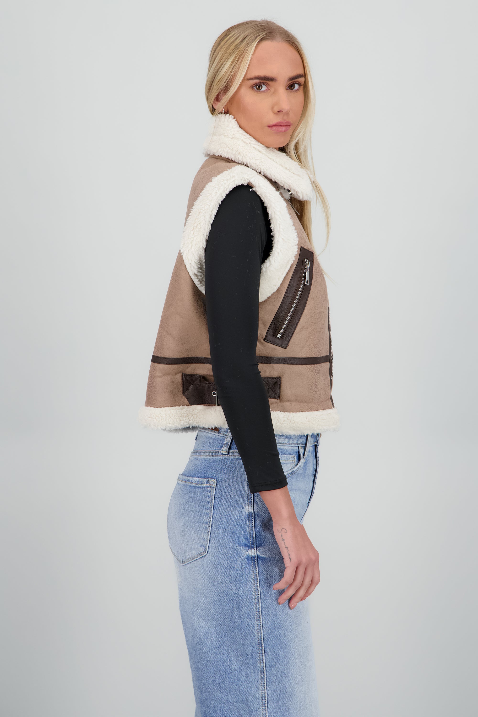 Chaleco det borrego BEIGE