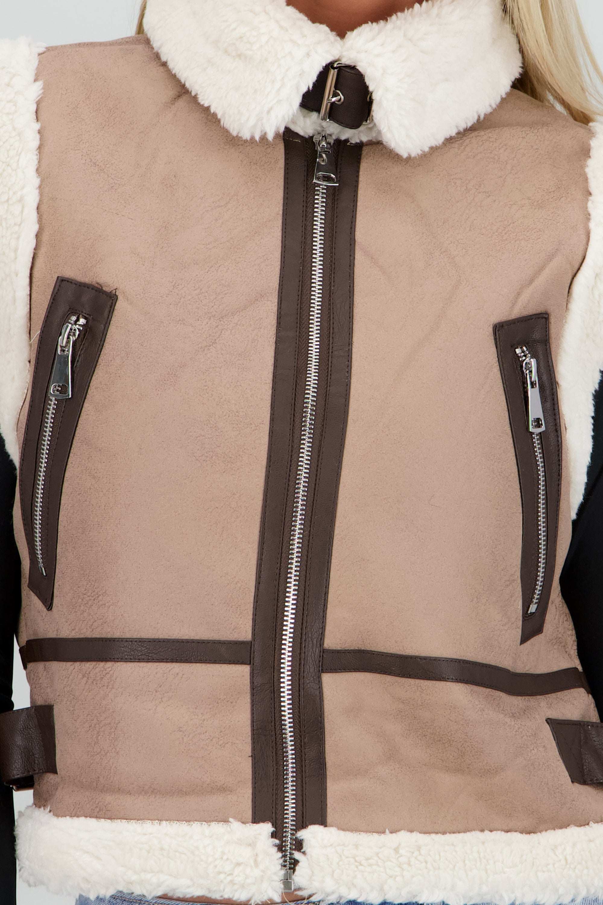 Chaleco det borrego BEIGE