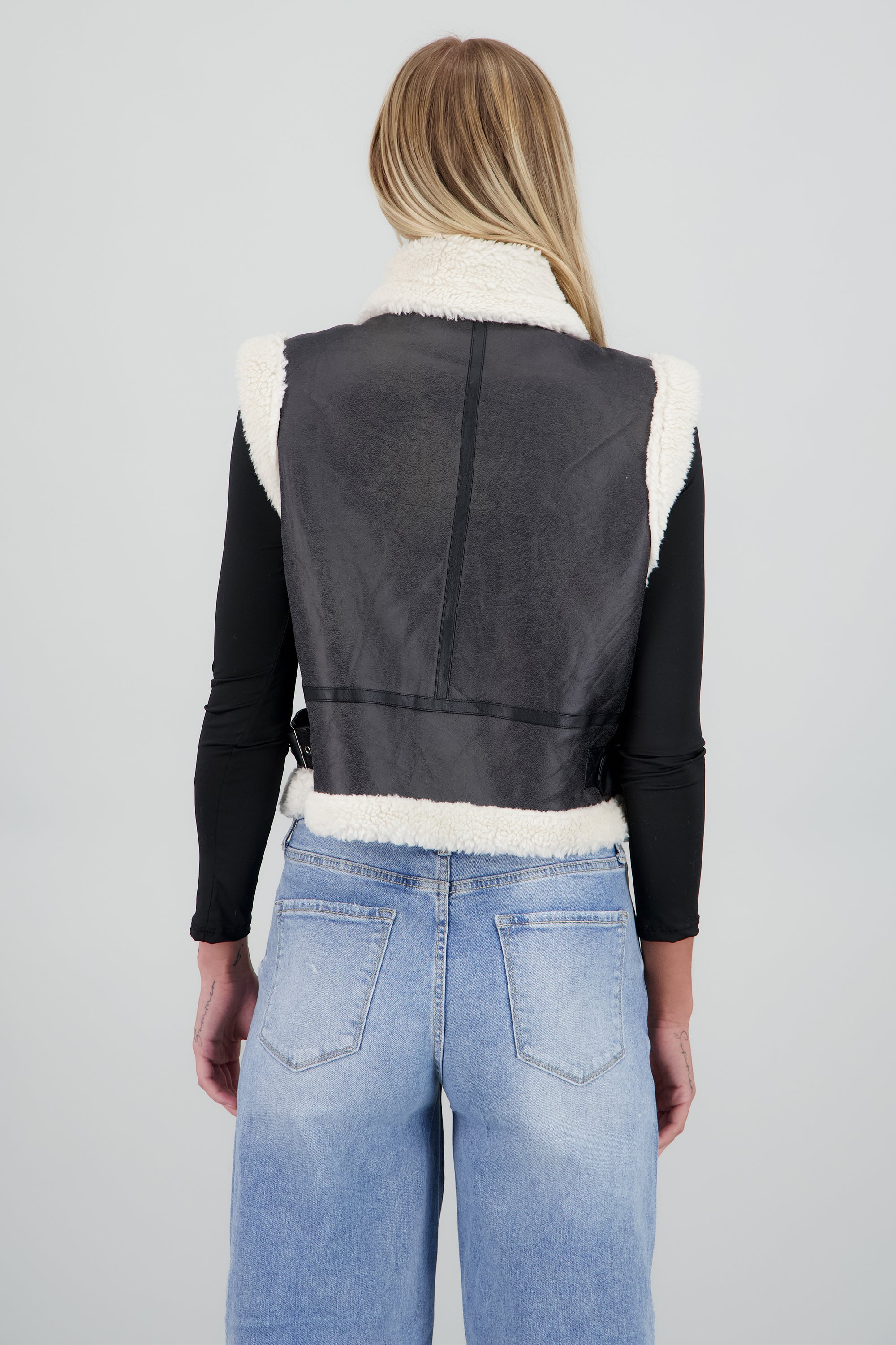 Chaleco det borrego NEGRO