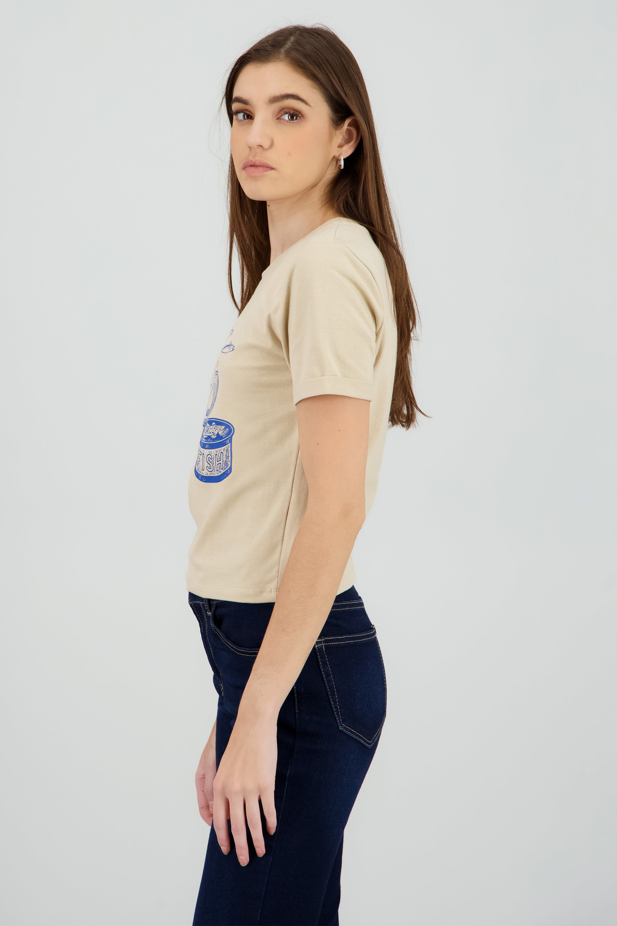 Playera estampada sardinas ARENA