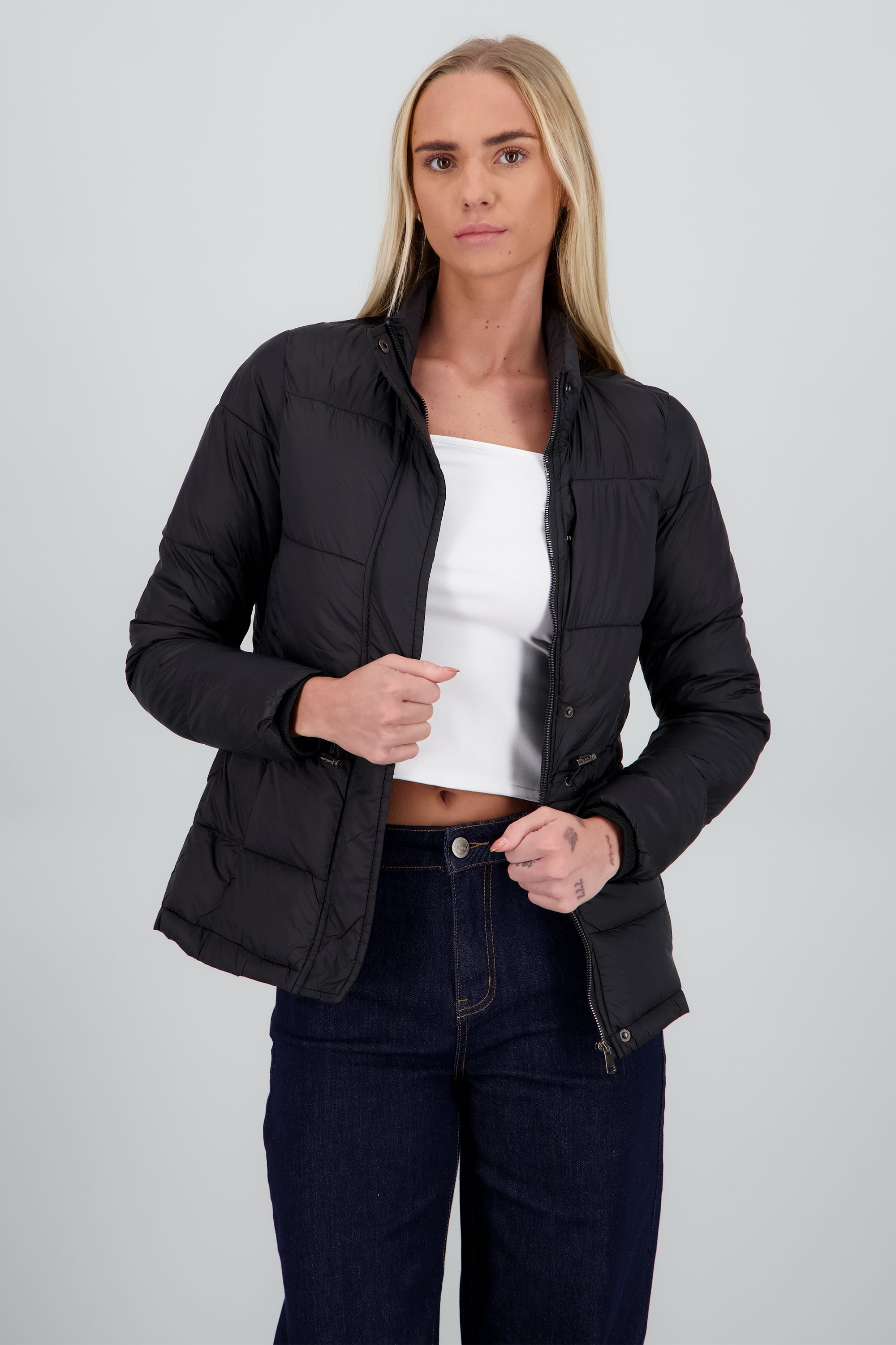 Chamarra puffer det jareta NEGRO