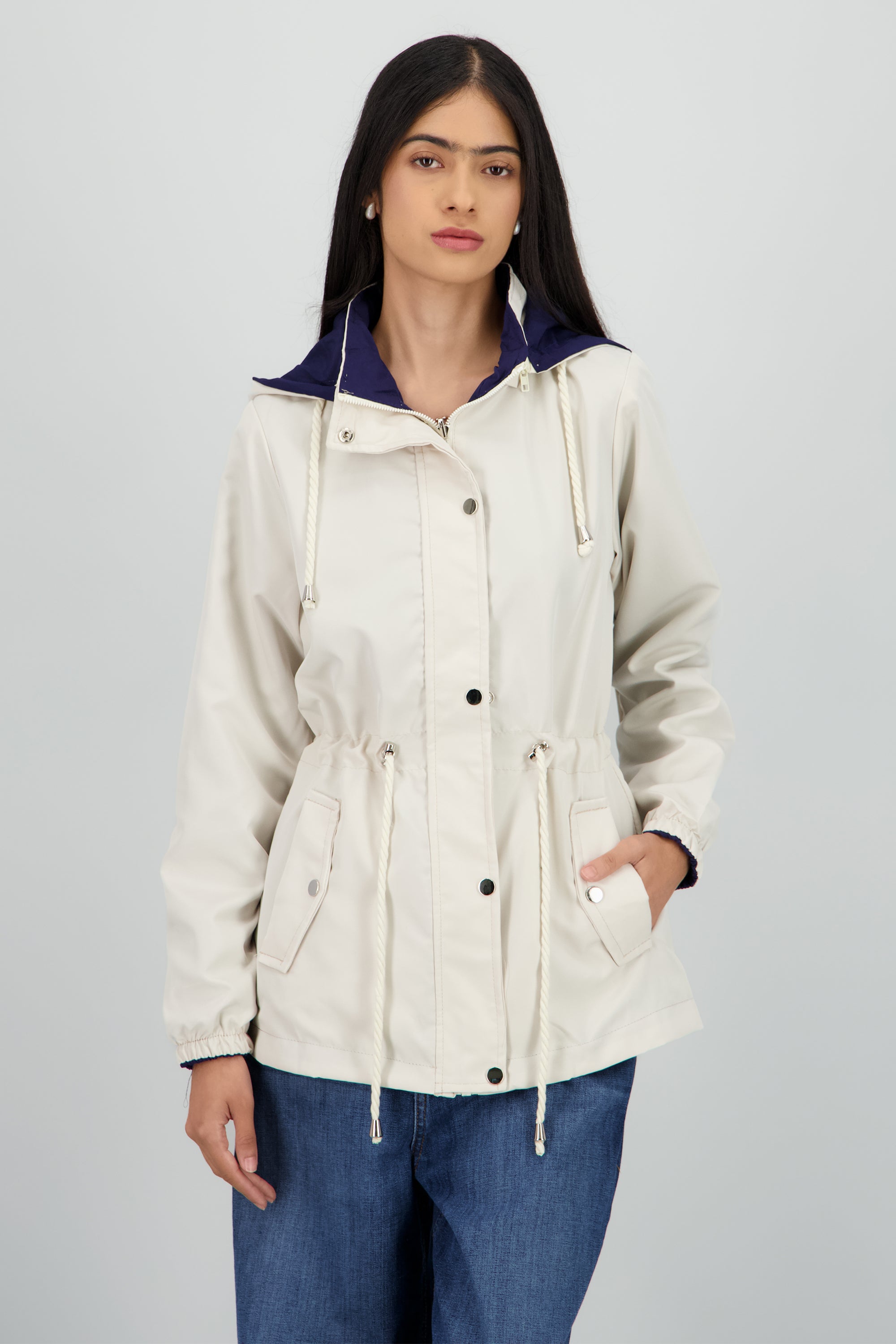 Gabardina tipo impermeable con jareta MARINO COMBO