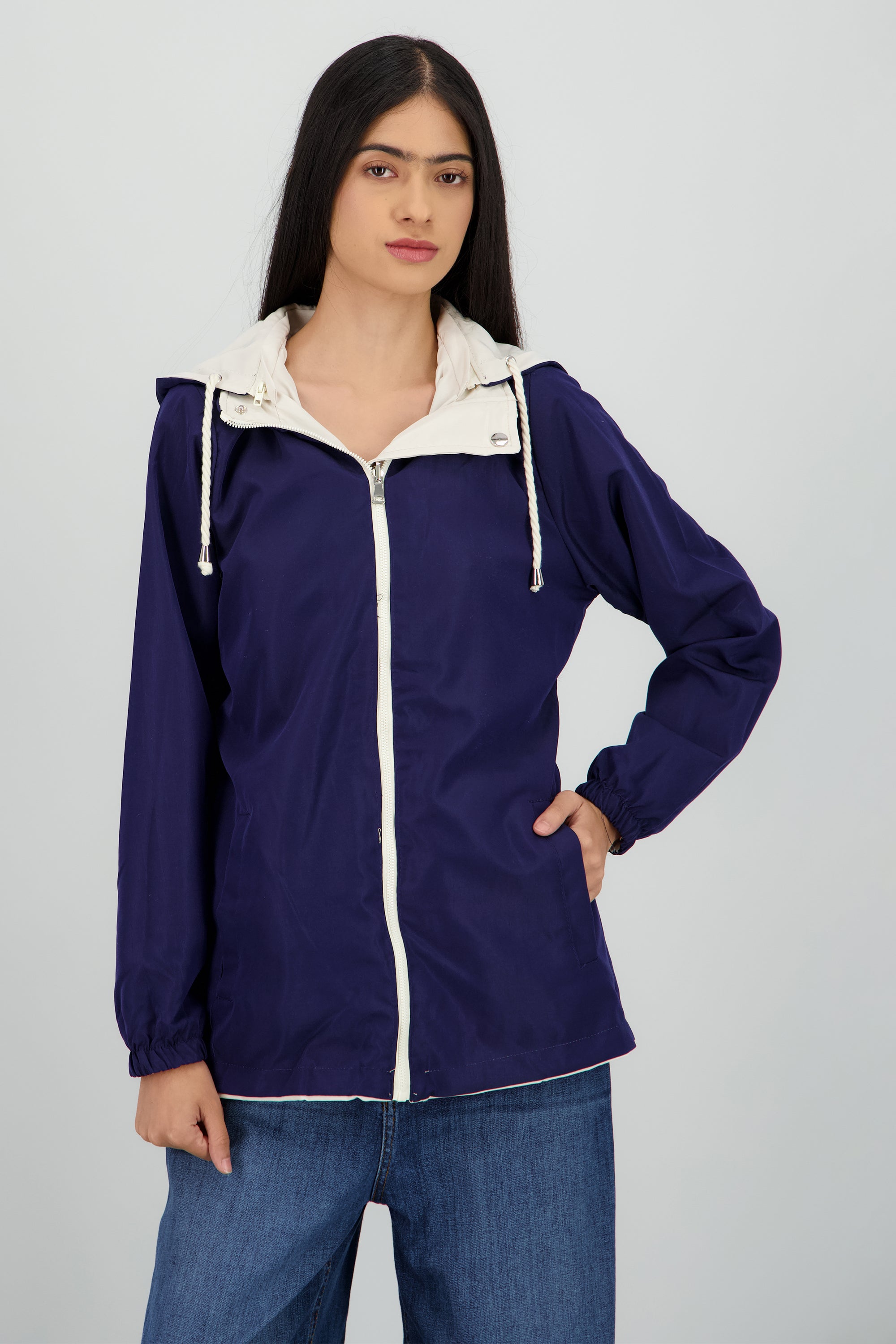 Gabardina tipo impermeable con jareta MARINO COMBO