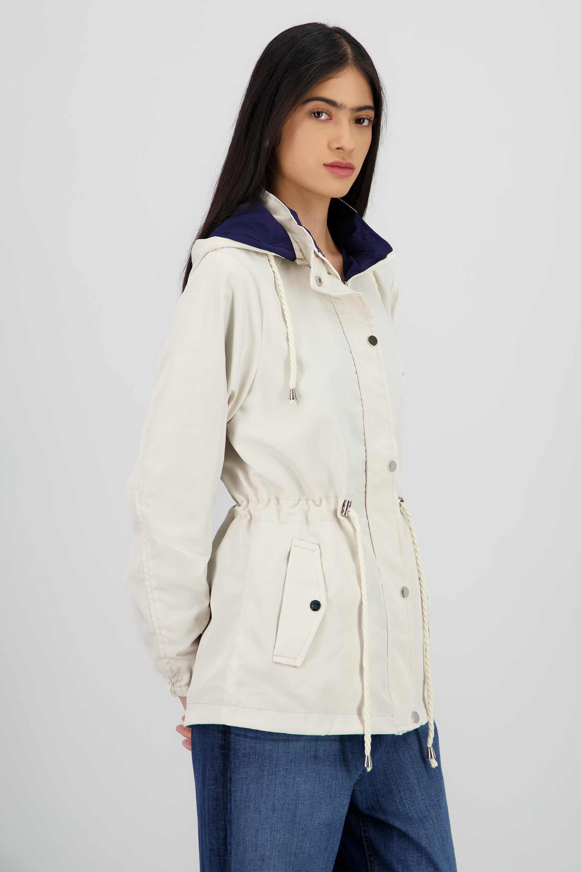 Gabardina tipo impermeable con jareta MARINO COMBO