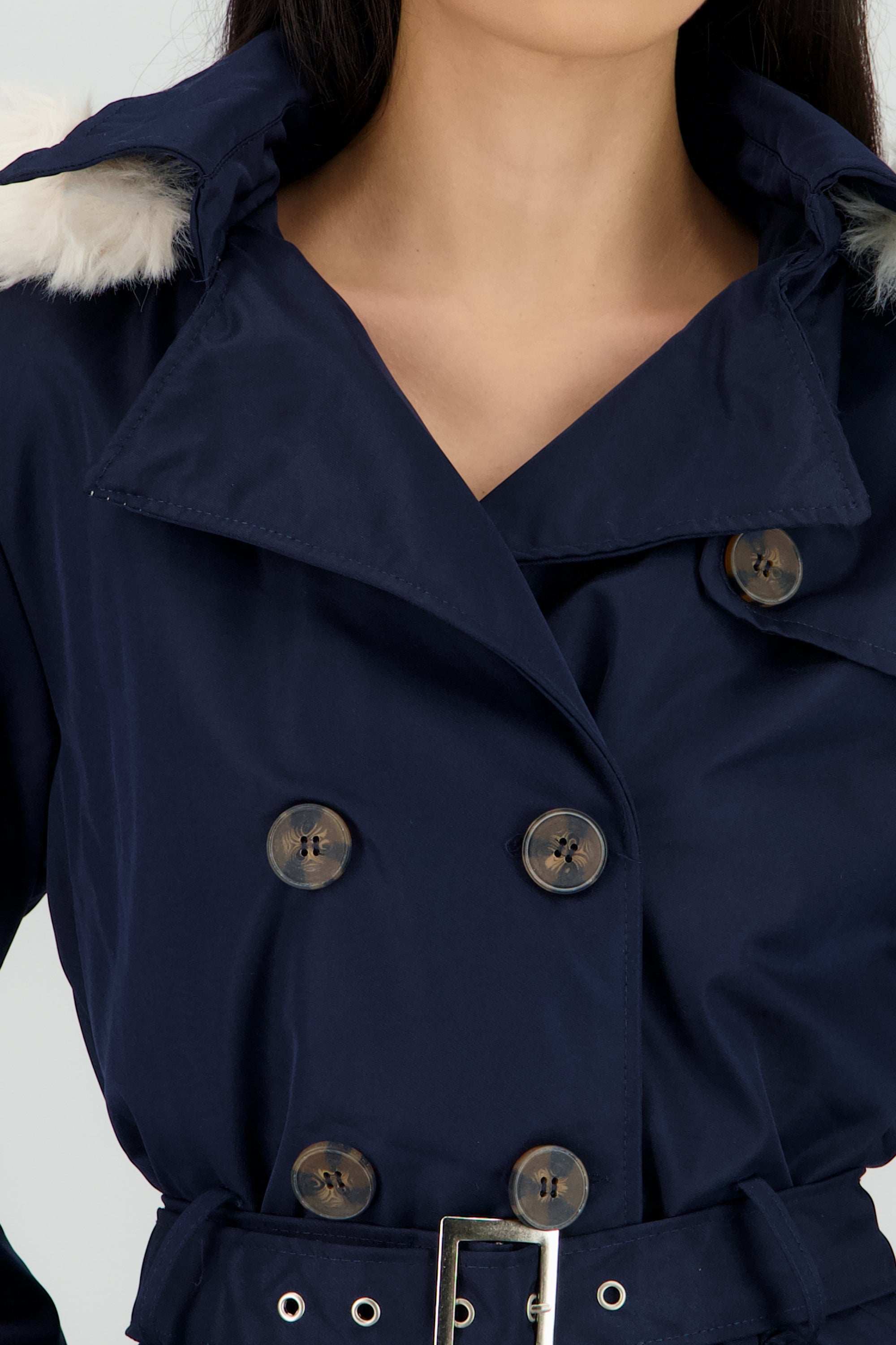 Gabardina con botones det peluche MARINO