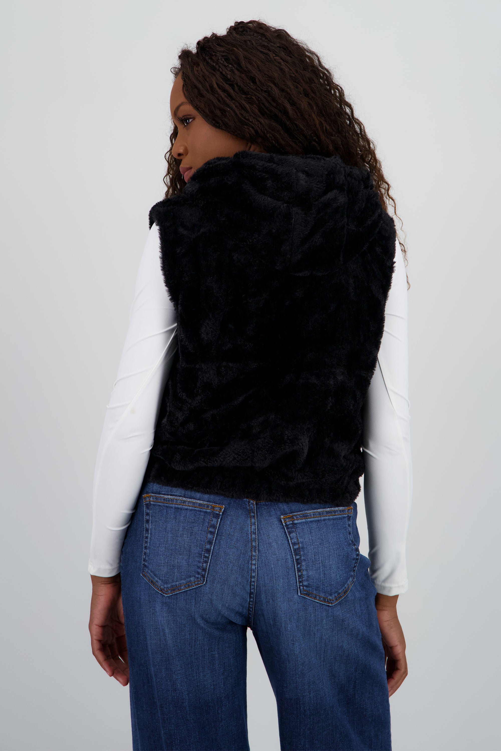 Chaleco de peluche NEGRO