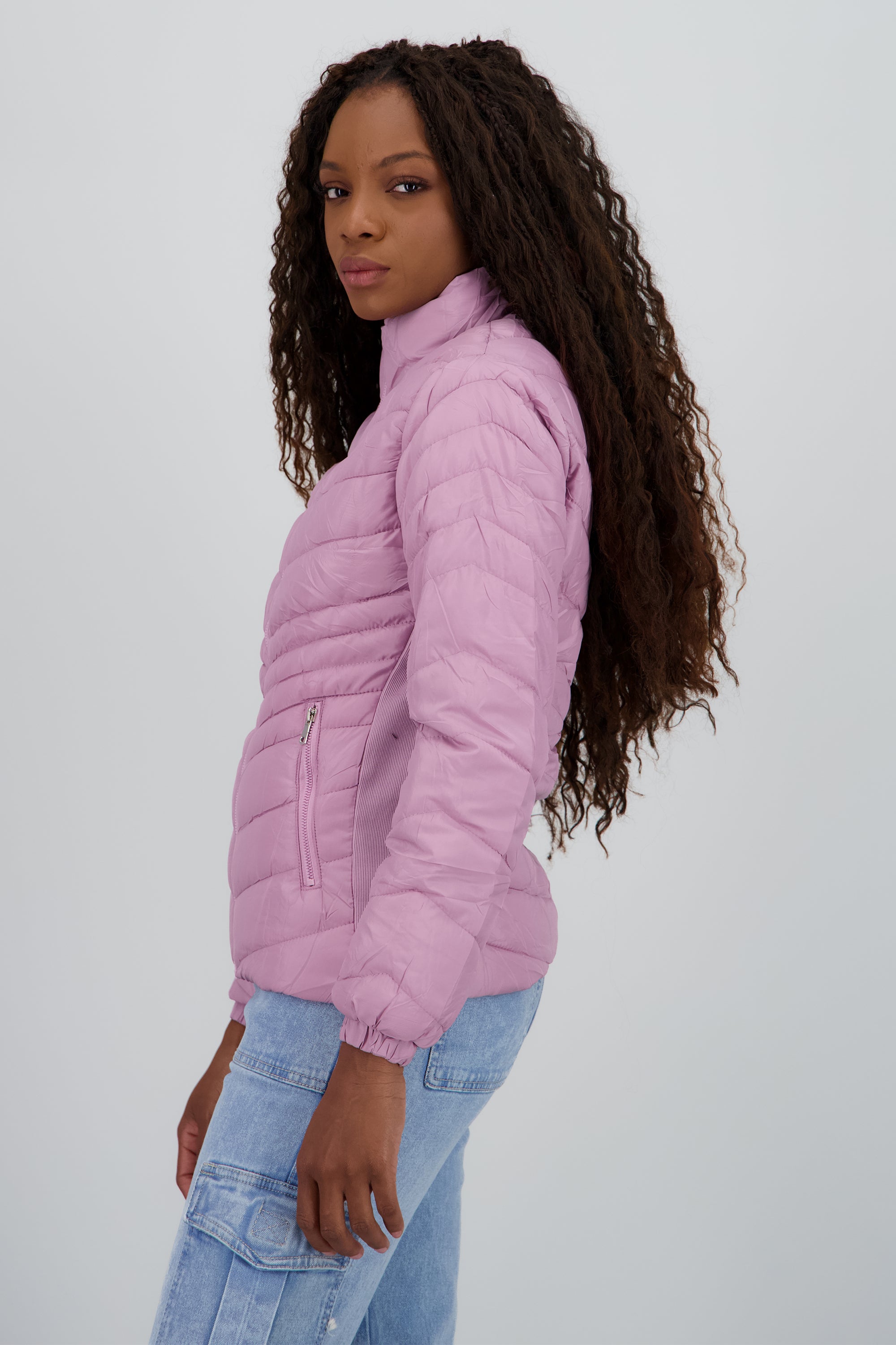 Chamarra puffer corta LILA