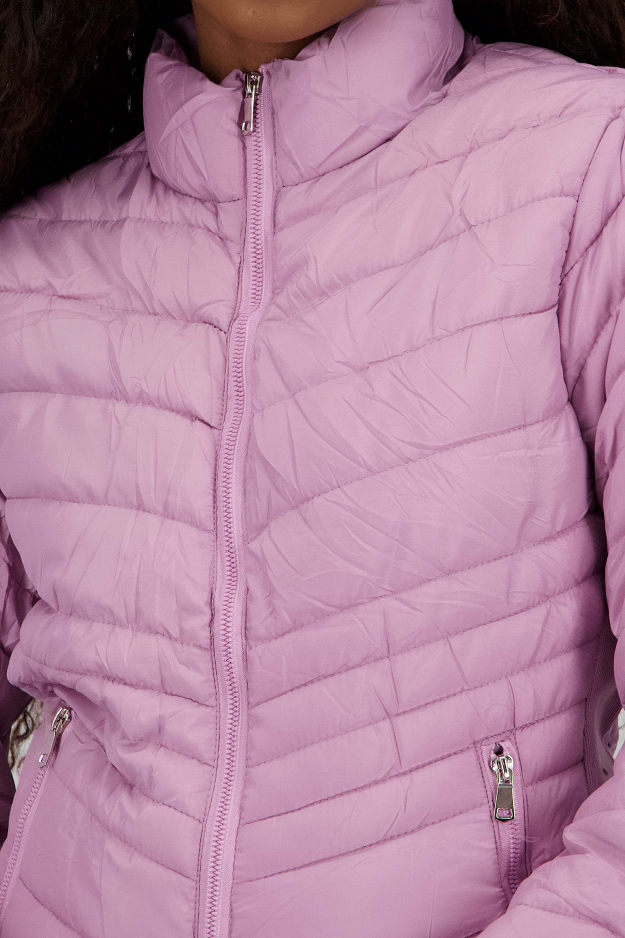 Chamarra puffer corta LILA