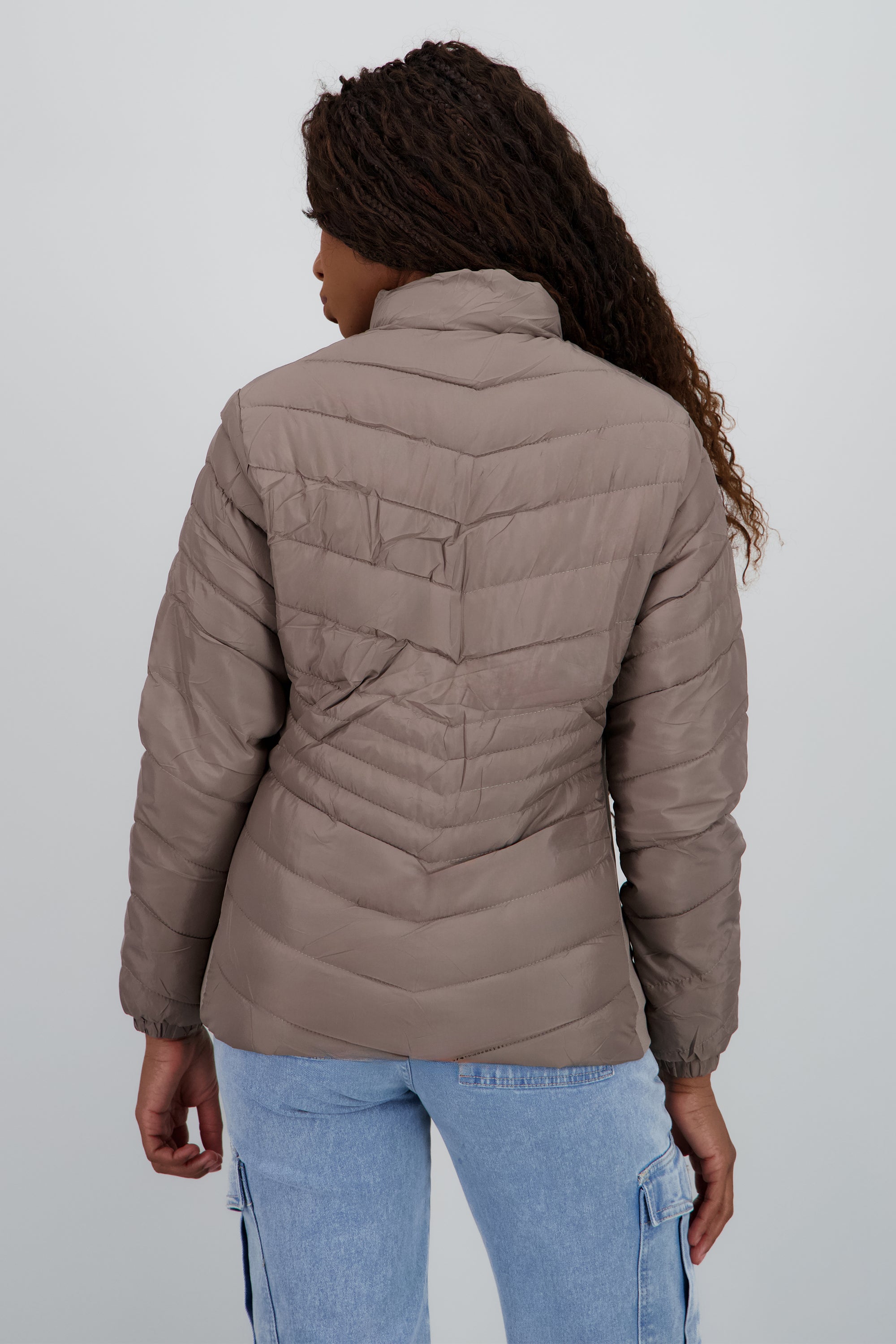 Chamarra puffer corta TAUPE