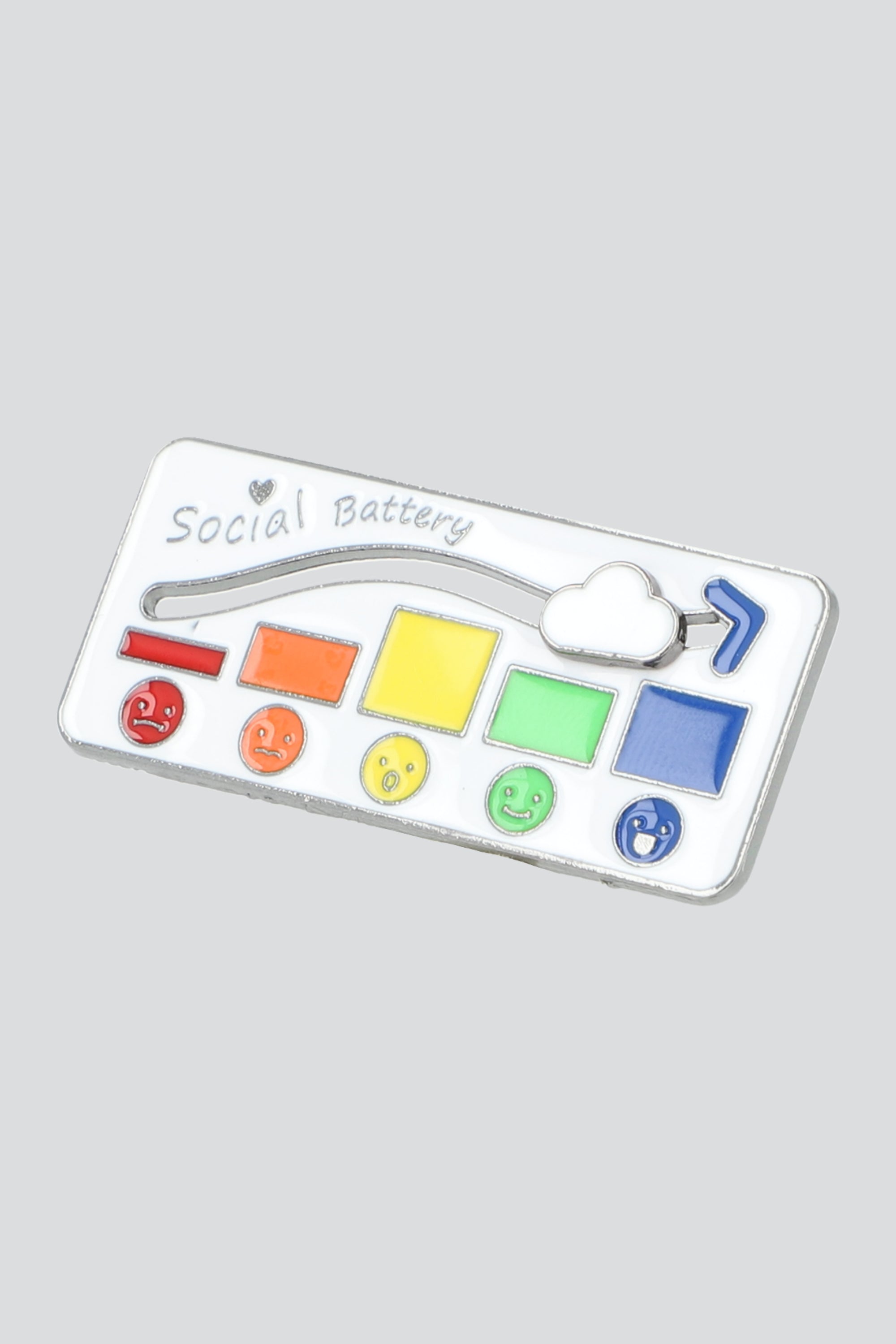 Pin social battery nube BLANCO