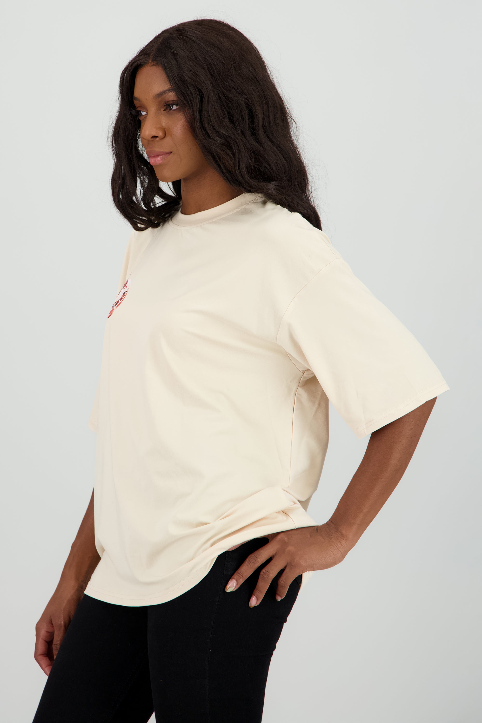 Playera estampada A good way BEIGE