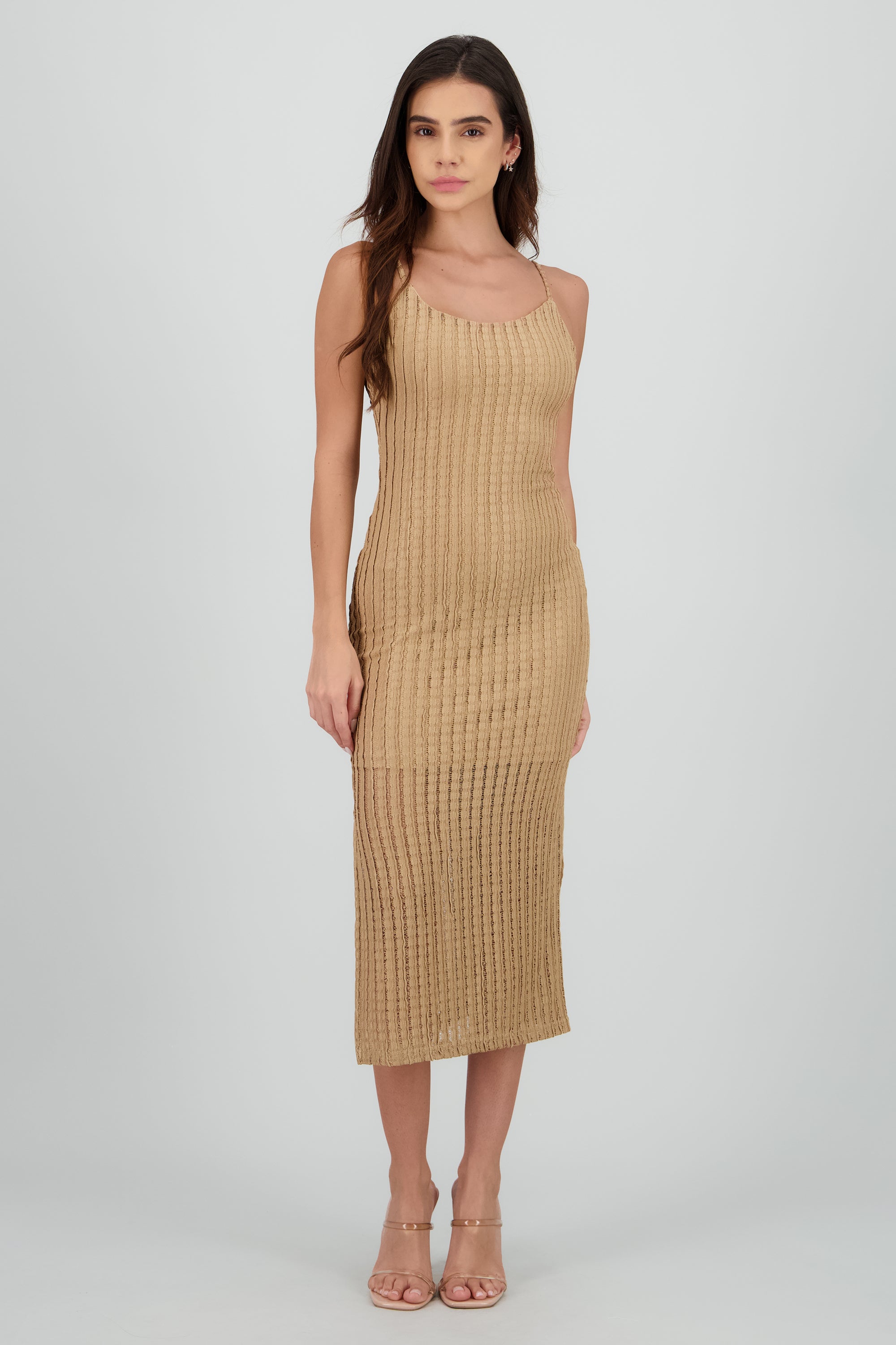 Vestido midi textura ARENA