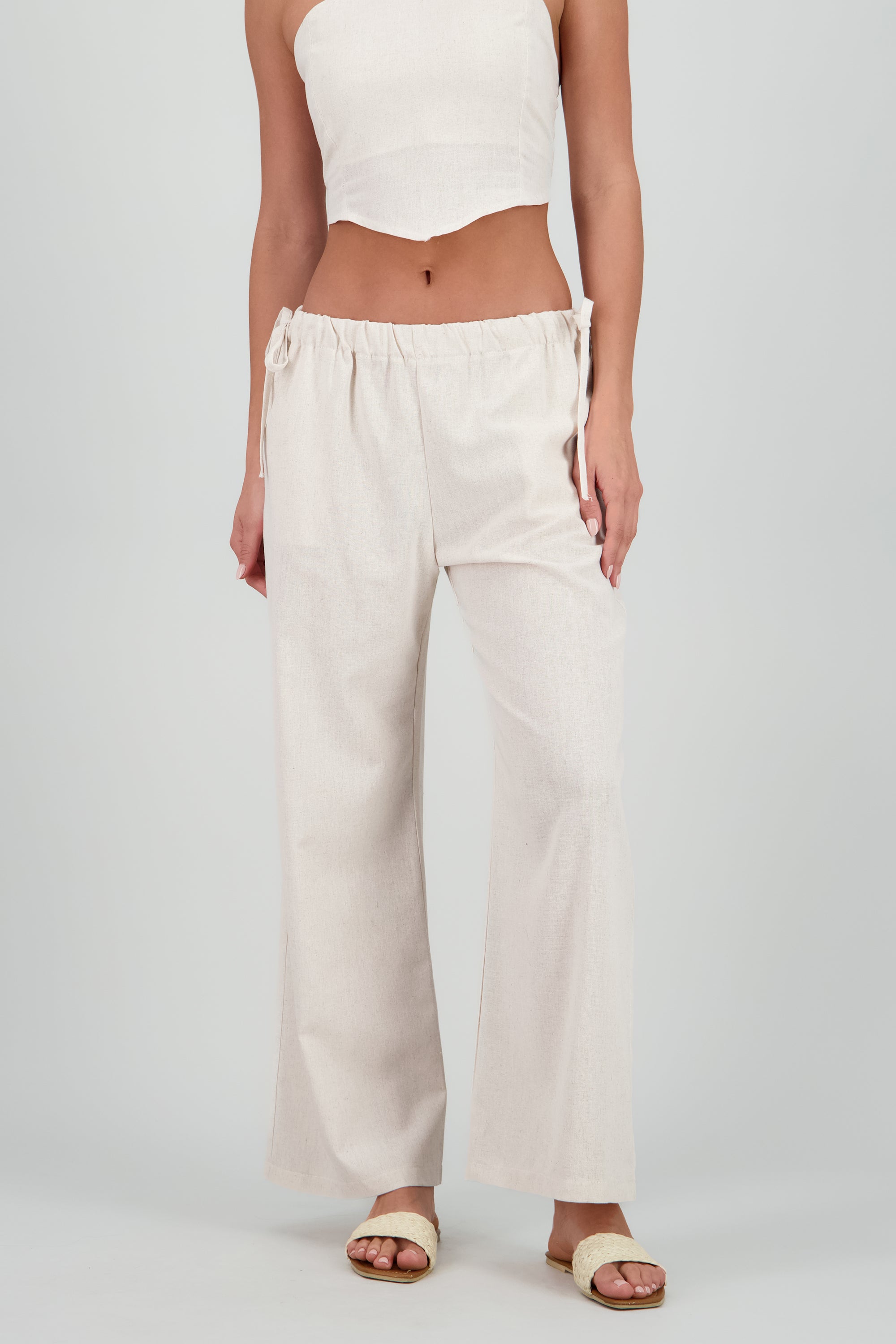 Pantalon jaretas cintura HUESO
