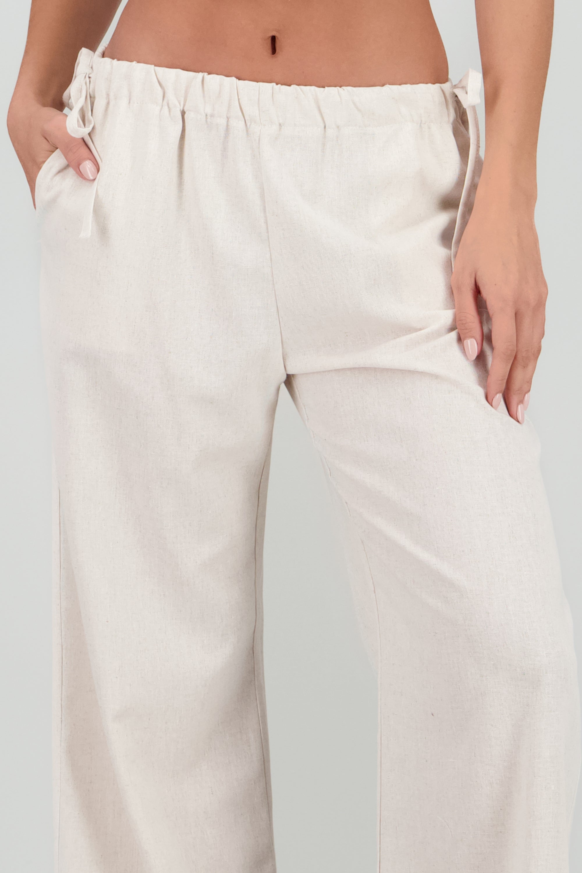 Pantalon jaretas cintura HUESO
