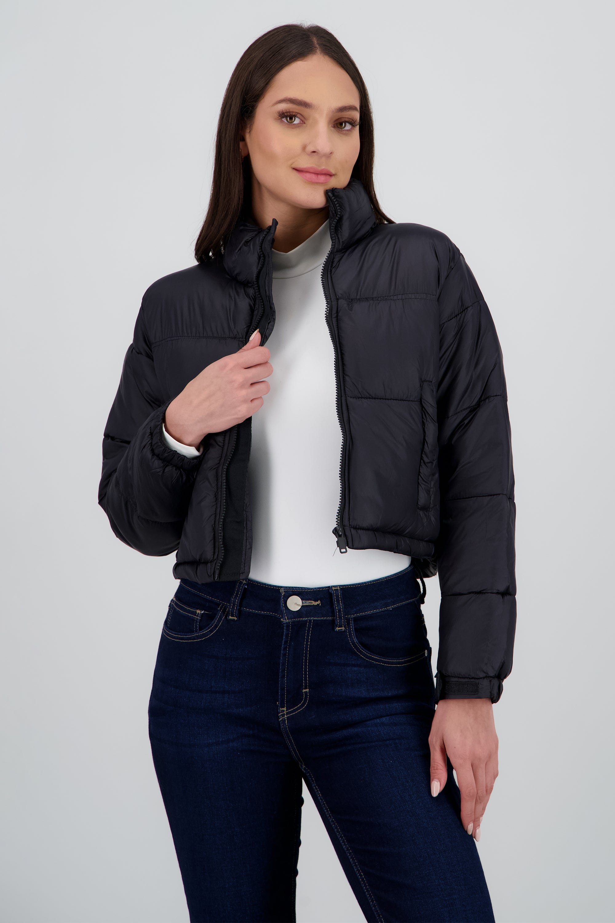 Chamarra capitonada puffer NEGRO