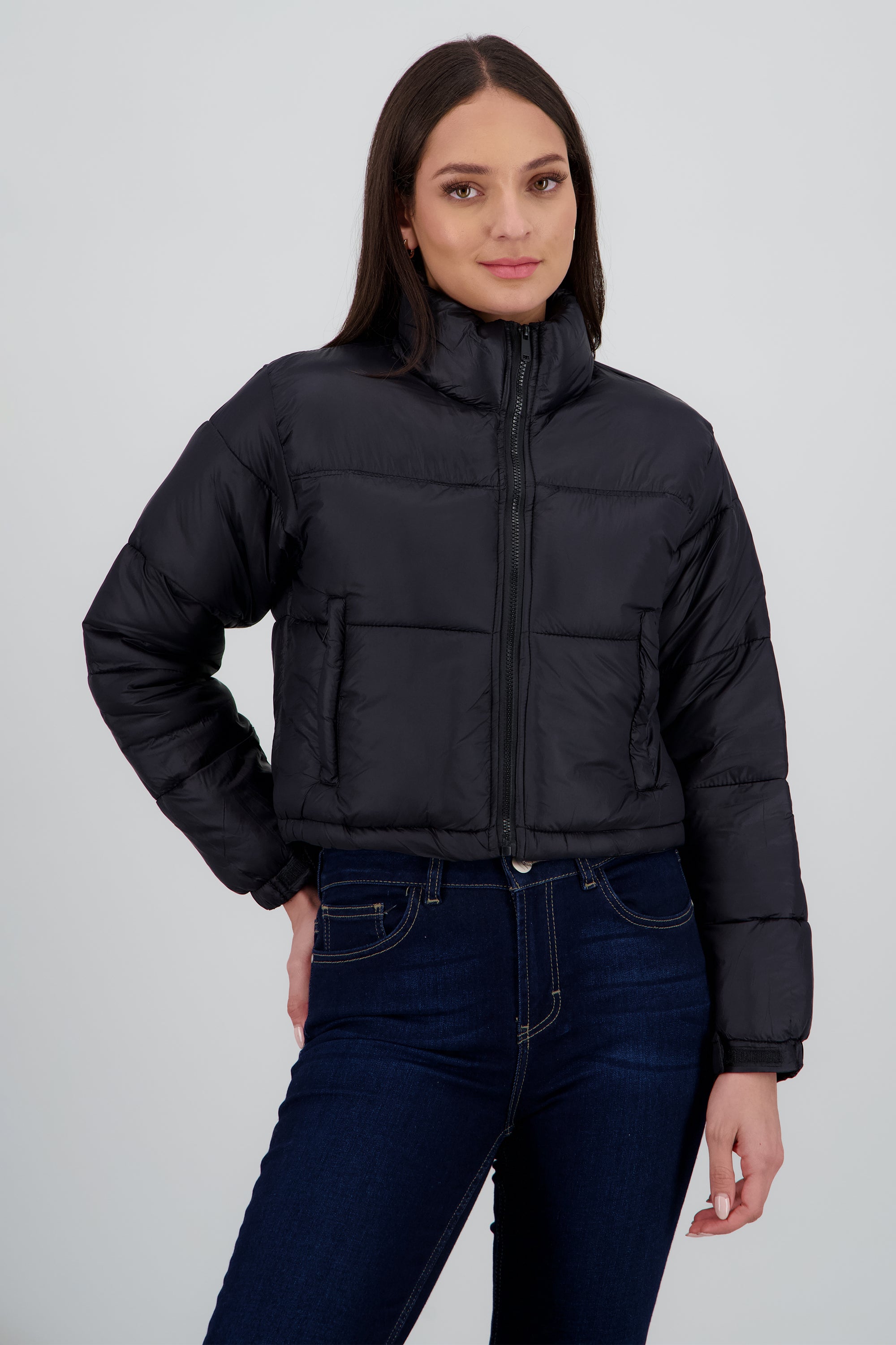 Chamarra capitonada puffer NEGRO