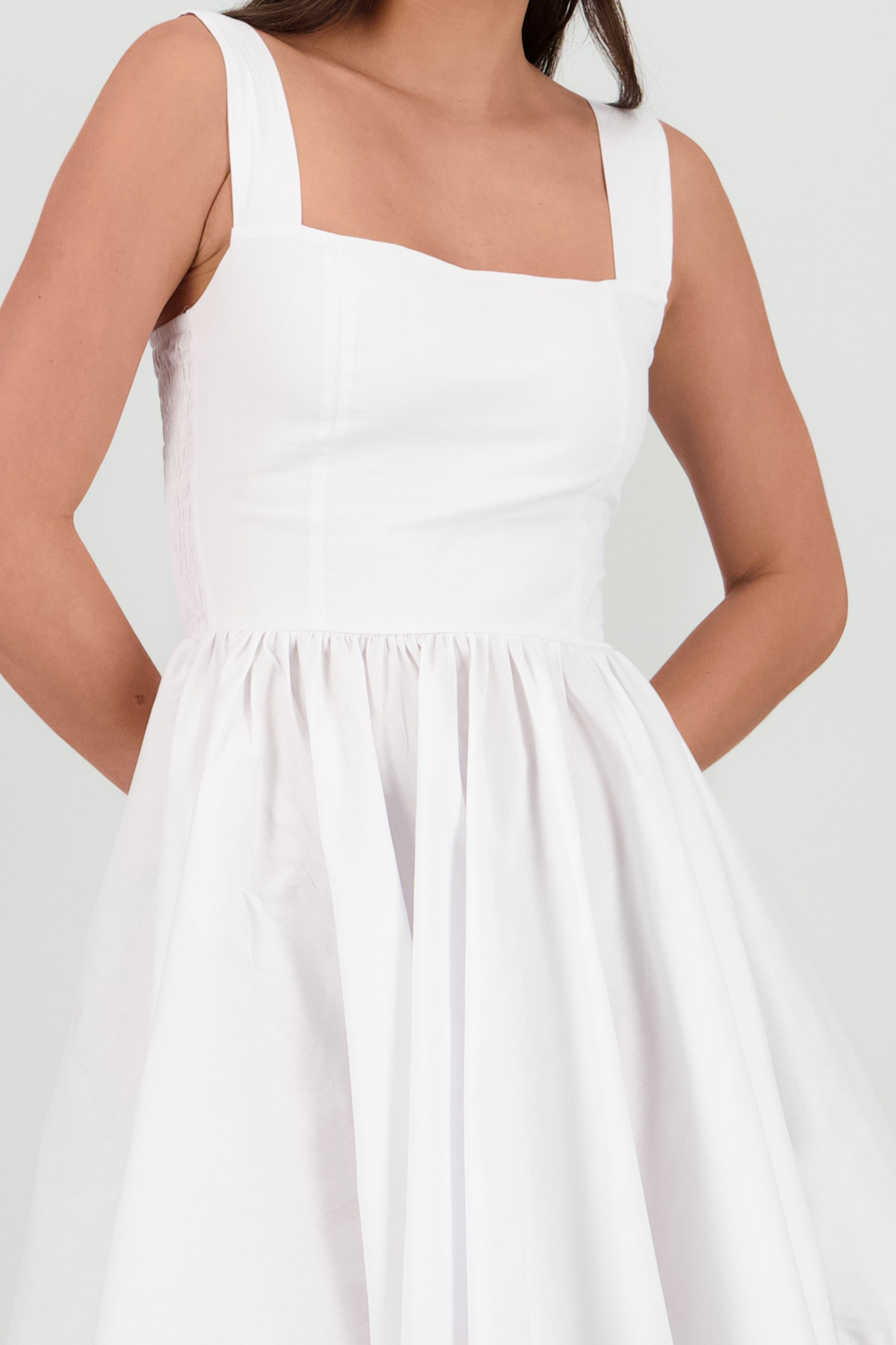 Vestido mini falda ampon Hypsters BLANCO