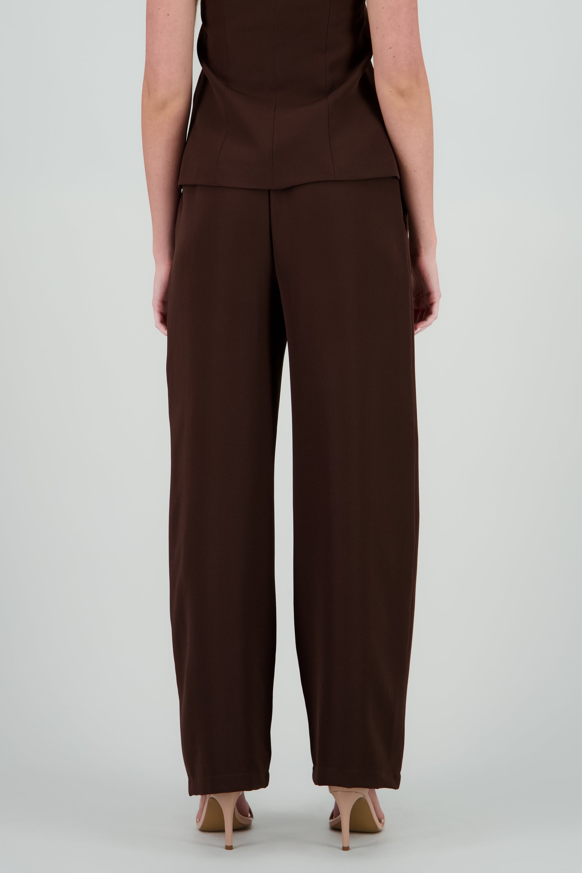 Pantalon sastreado pretina sport CHOCOLATE
