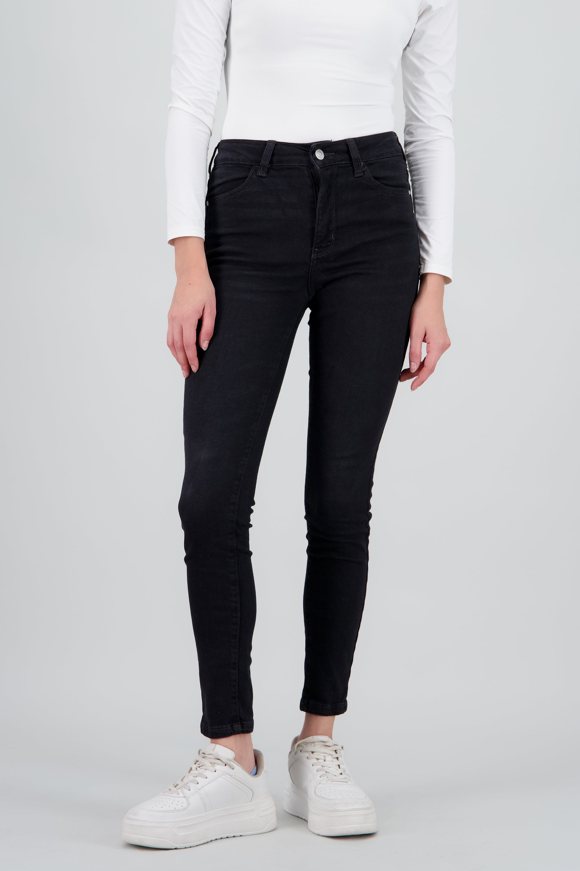 Jeans básicos skinny GRIS