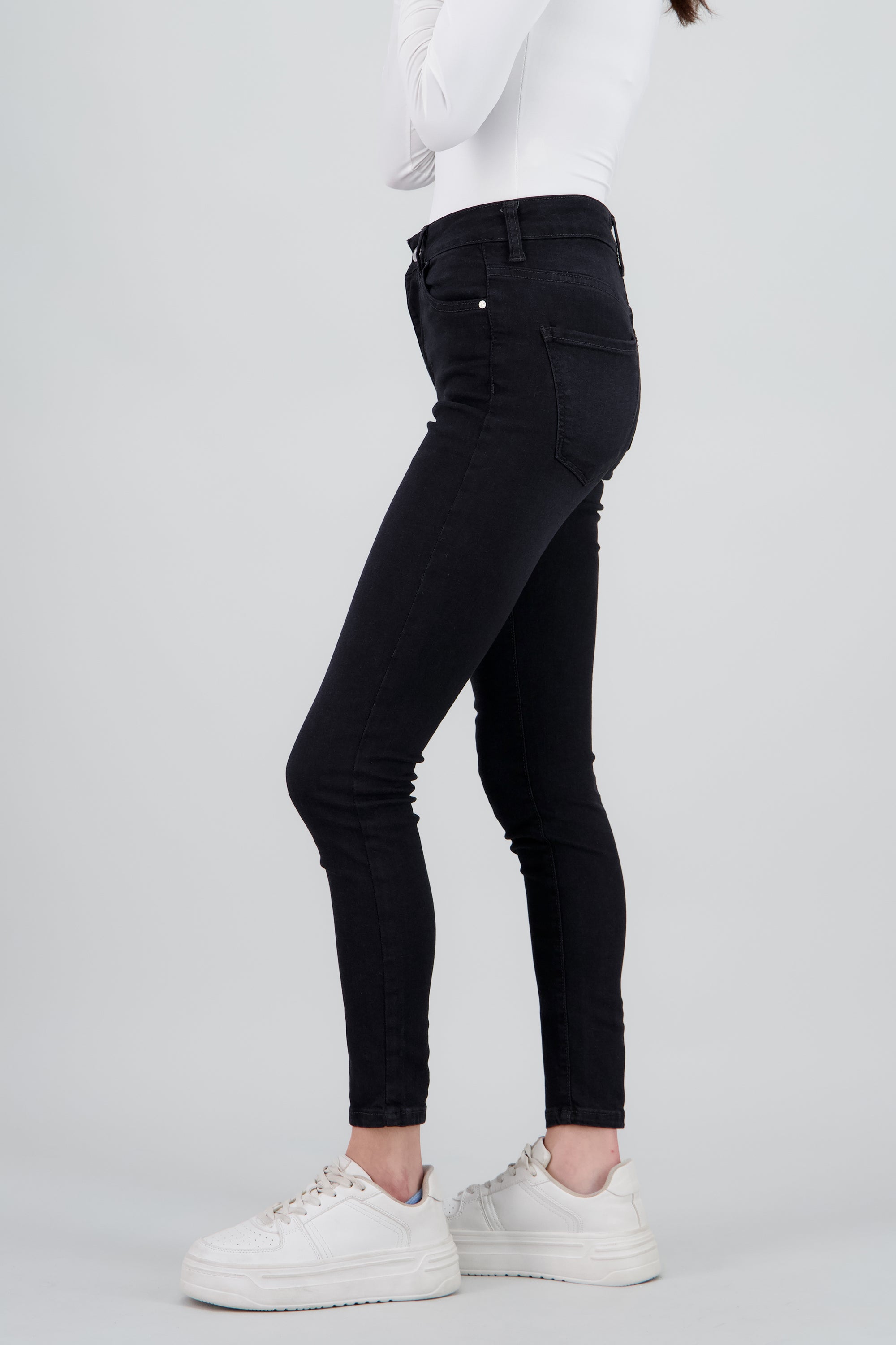 Jeans básicos skinny GRIS