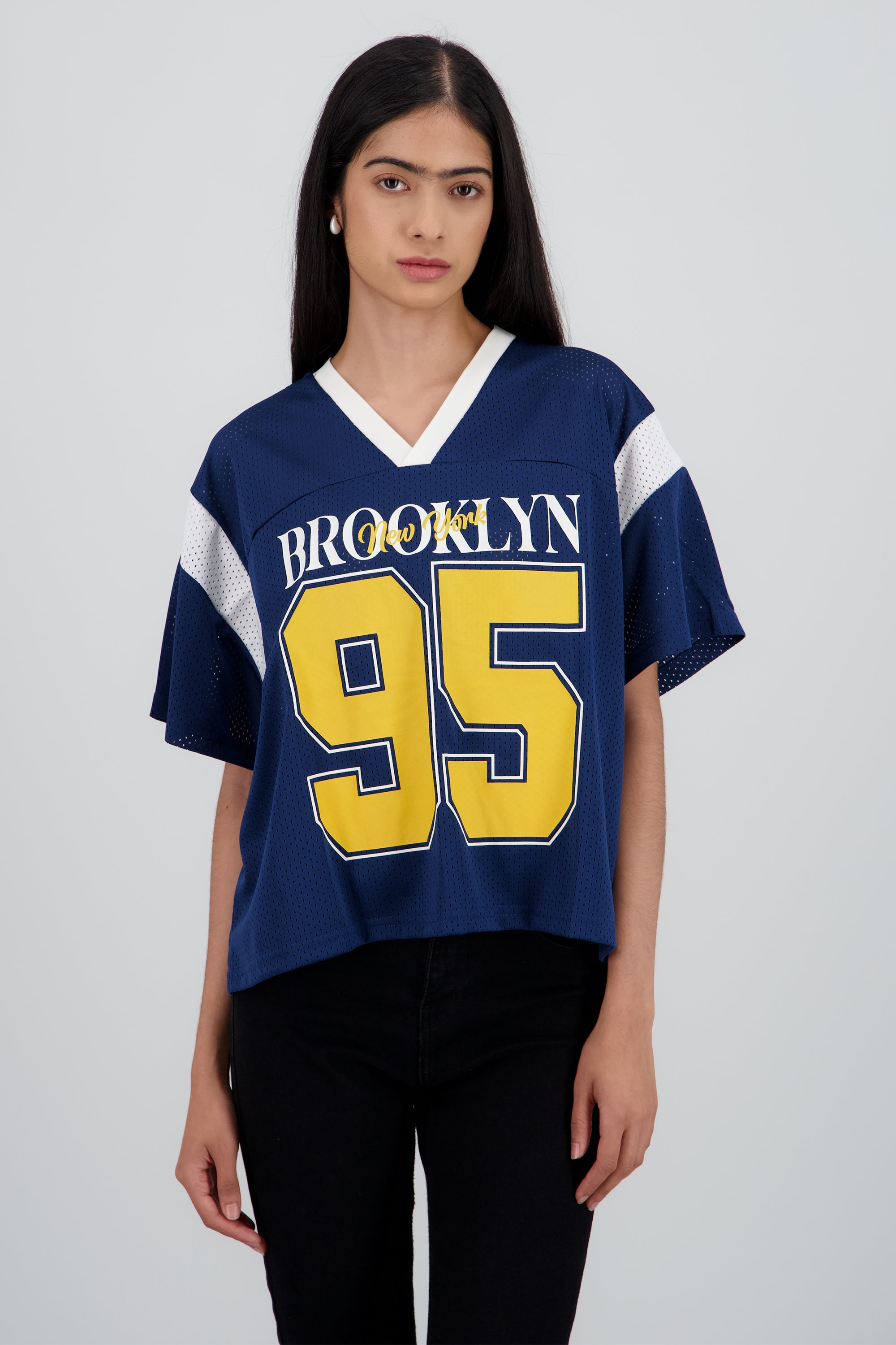 Playera deportiva contraste MARINO COMBO