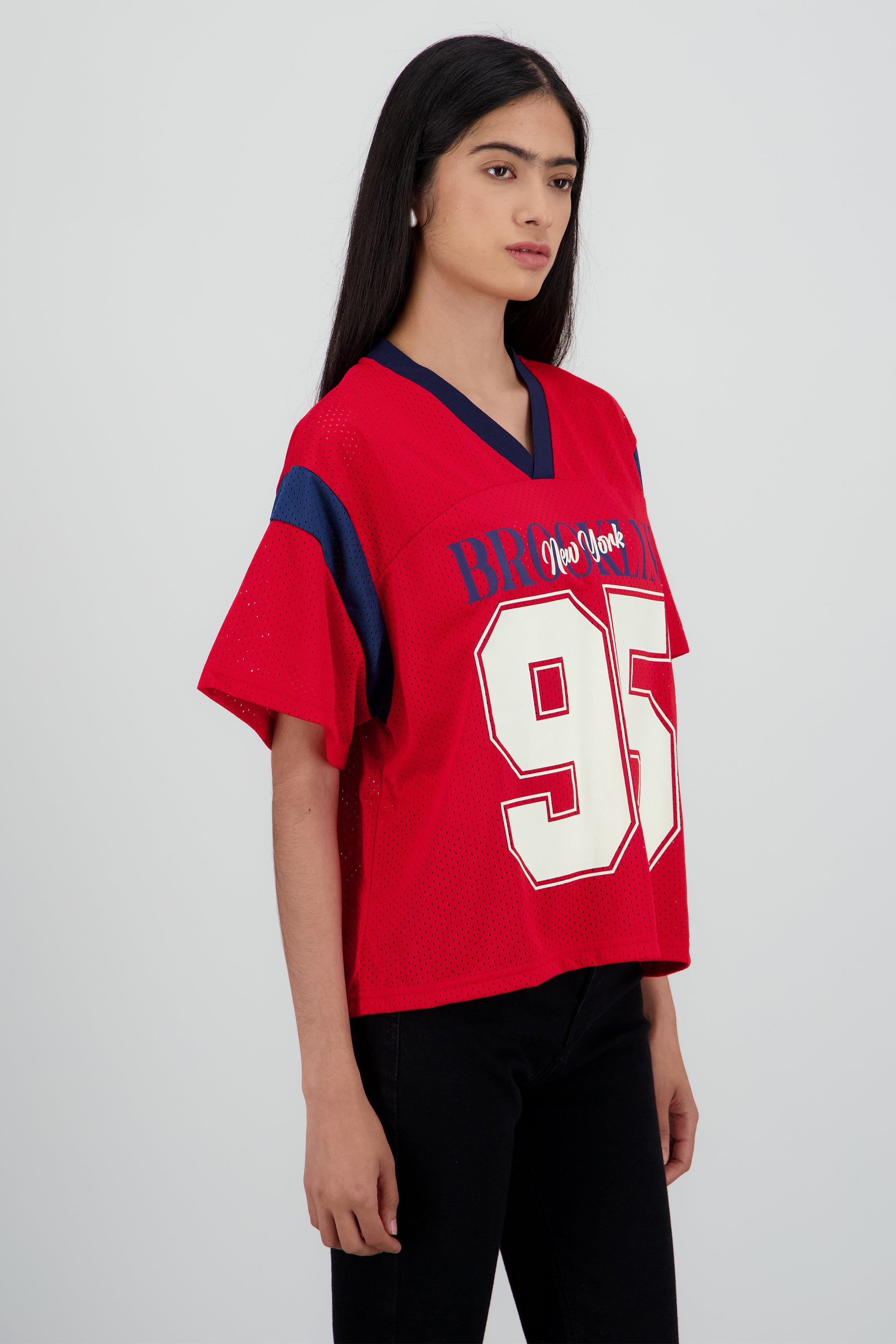 Playera deportiva contraste ROJO COMBO