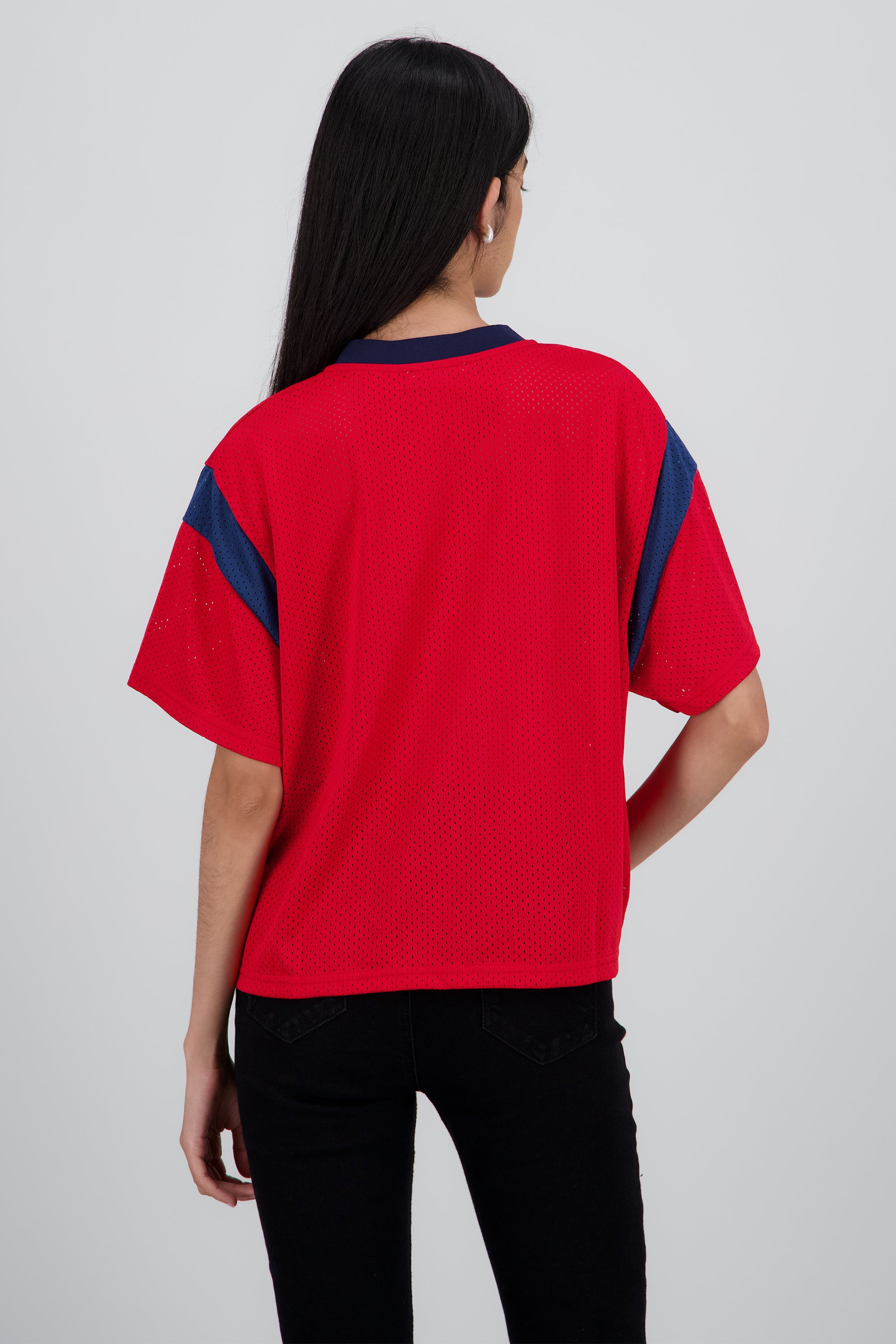Playera deportiva contraste ROJO COMBO
