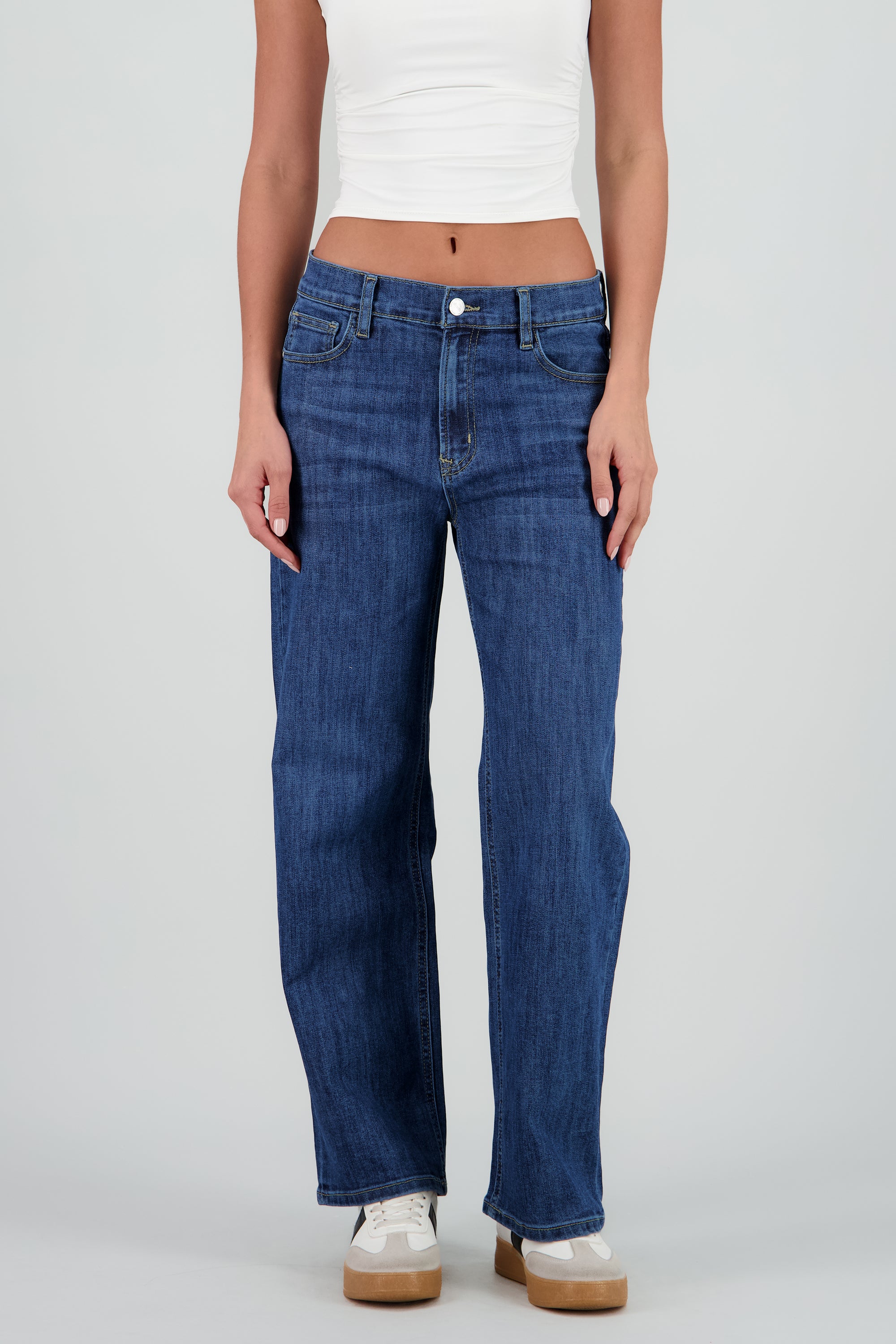 Jeans básicos wide leg DARK WASH