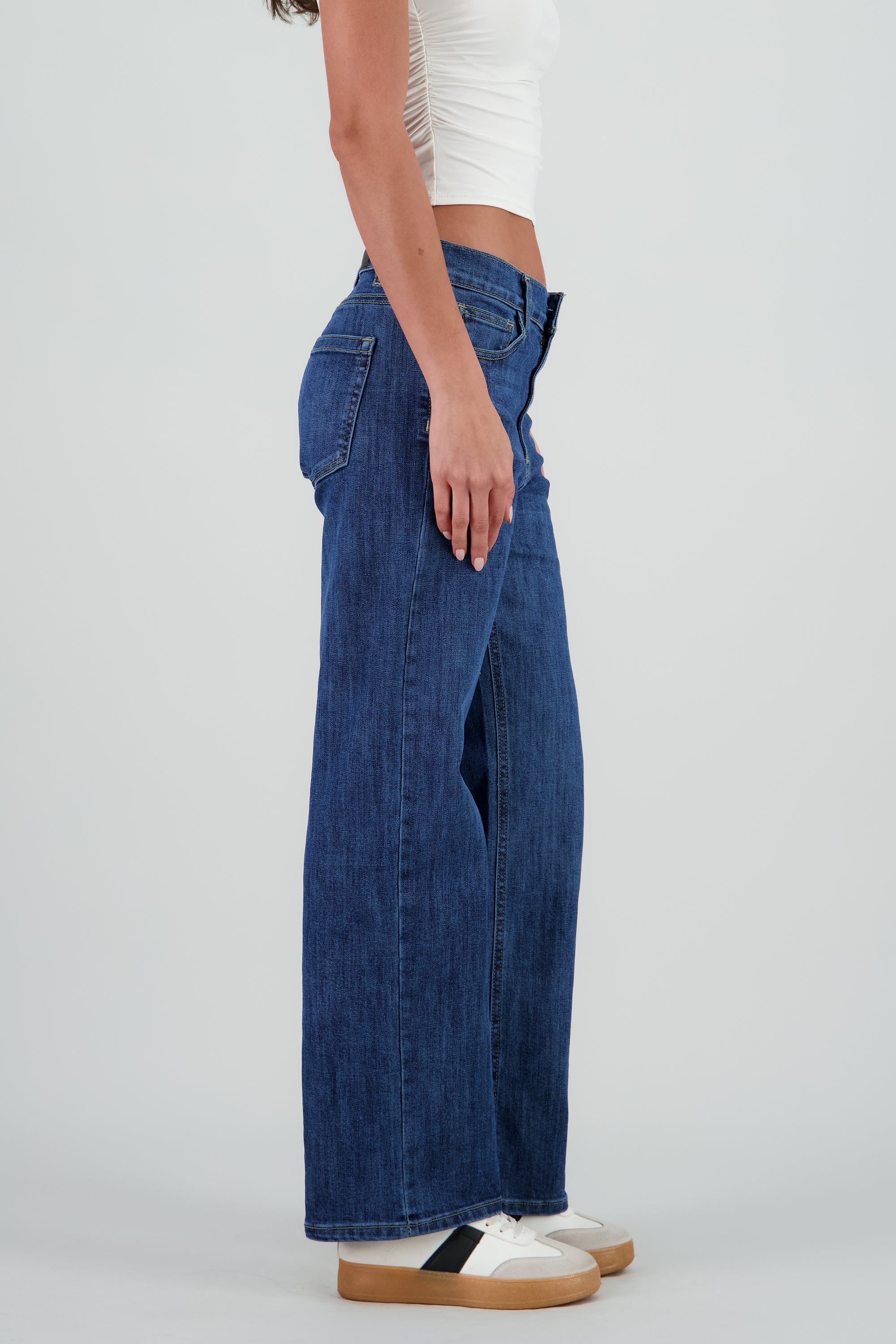 Jeans básicos wide leg DARK WASH