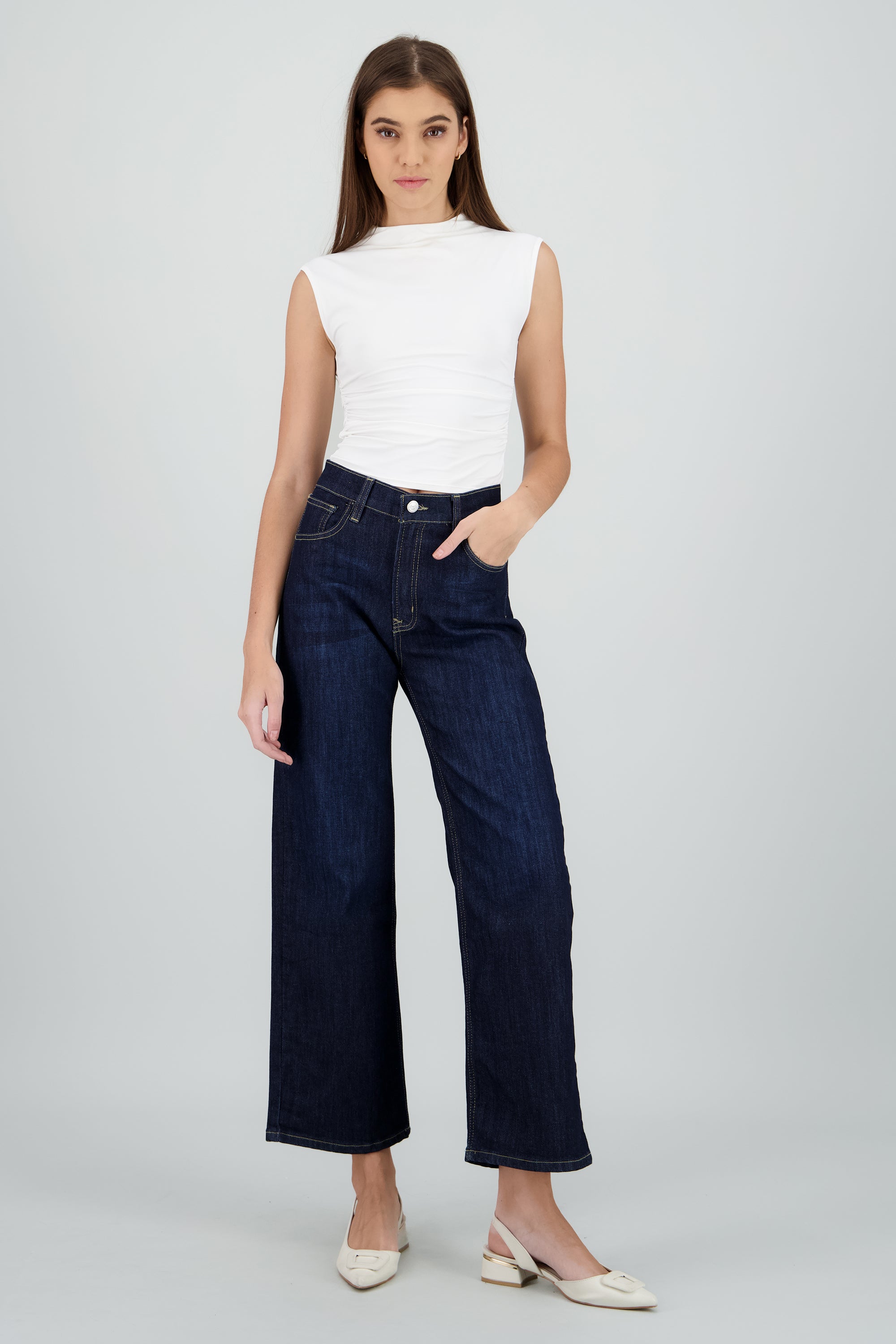 Jeans básicos wide leg INDIGO