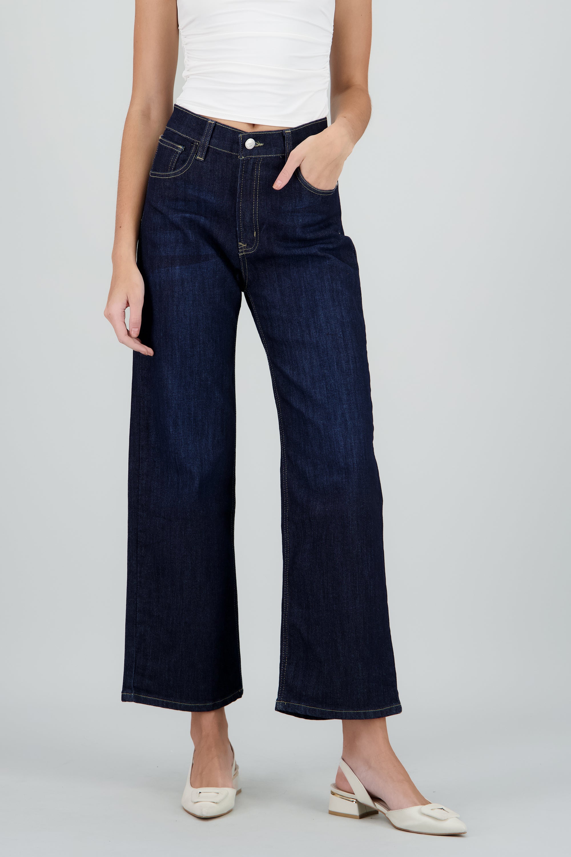 Jeans básicos wide leg INDIGO