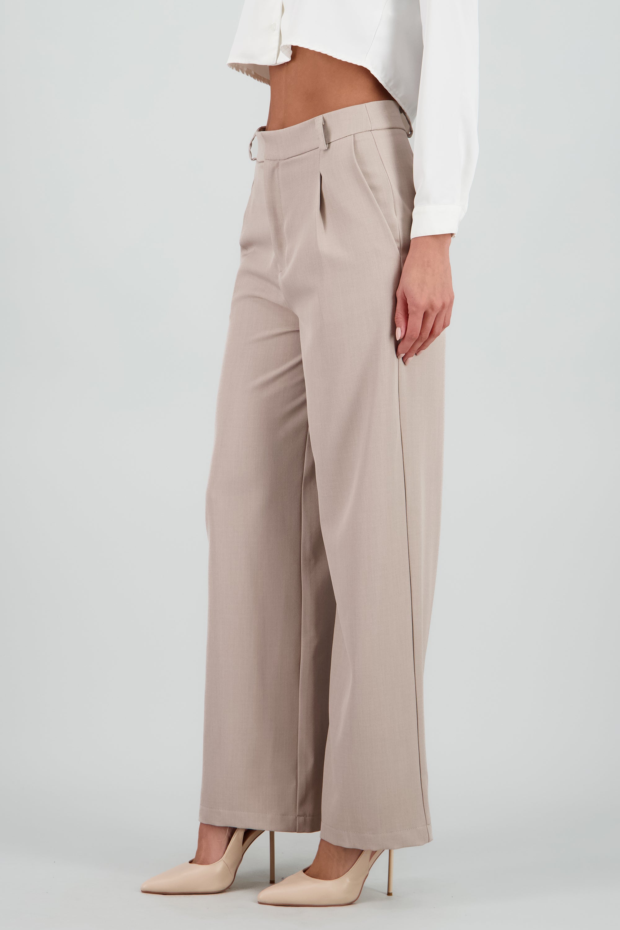 Pantalón sastreado pinzas TAUPE